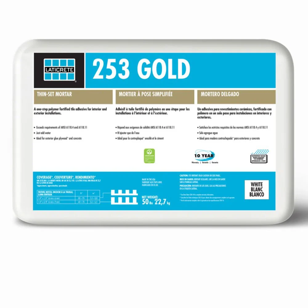 253 Gold Thinset White