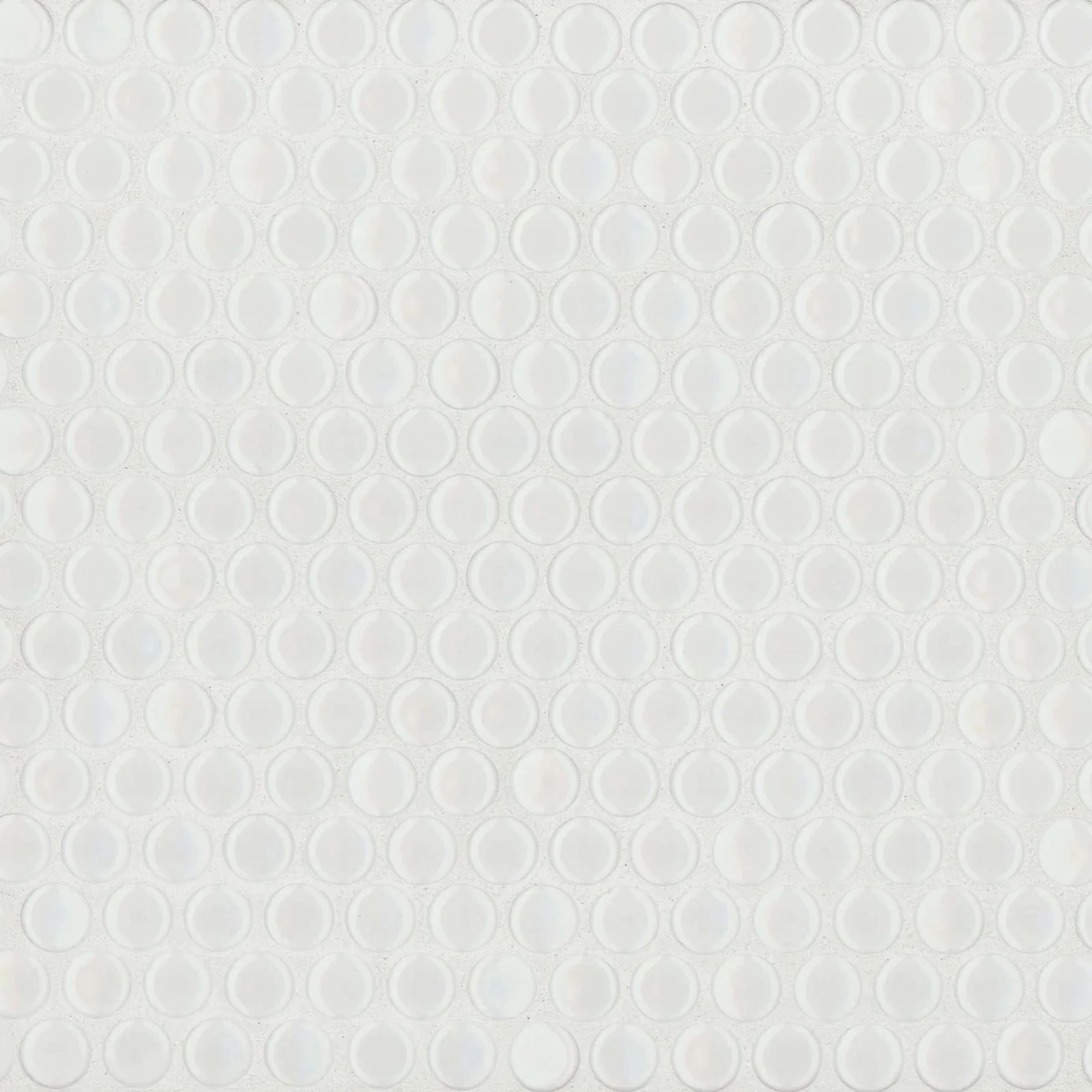 360° 3/4" Penny Round Glazed Porcelain Mosaic 12X12 White Gloss