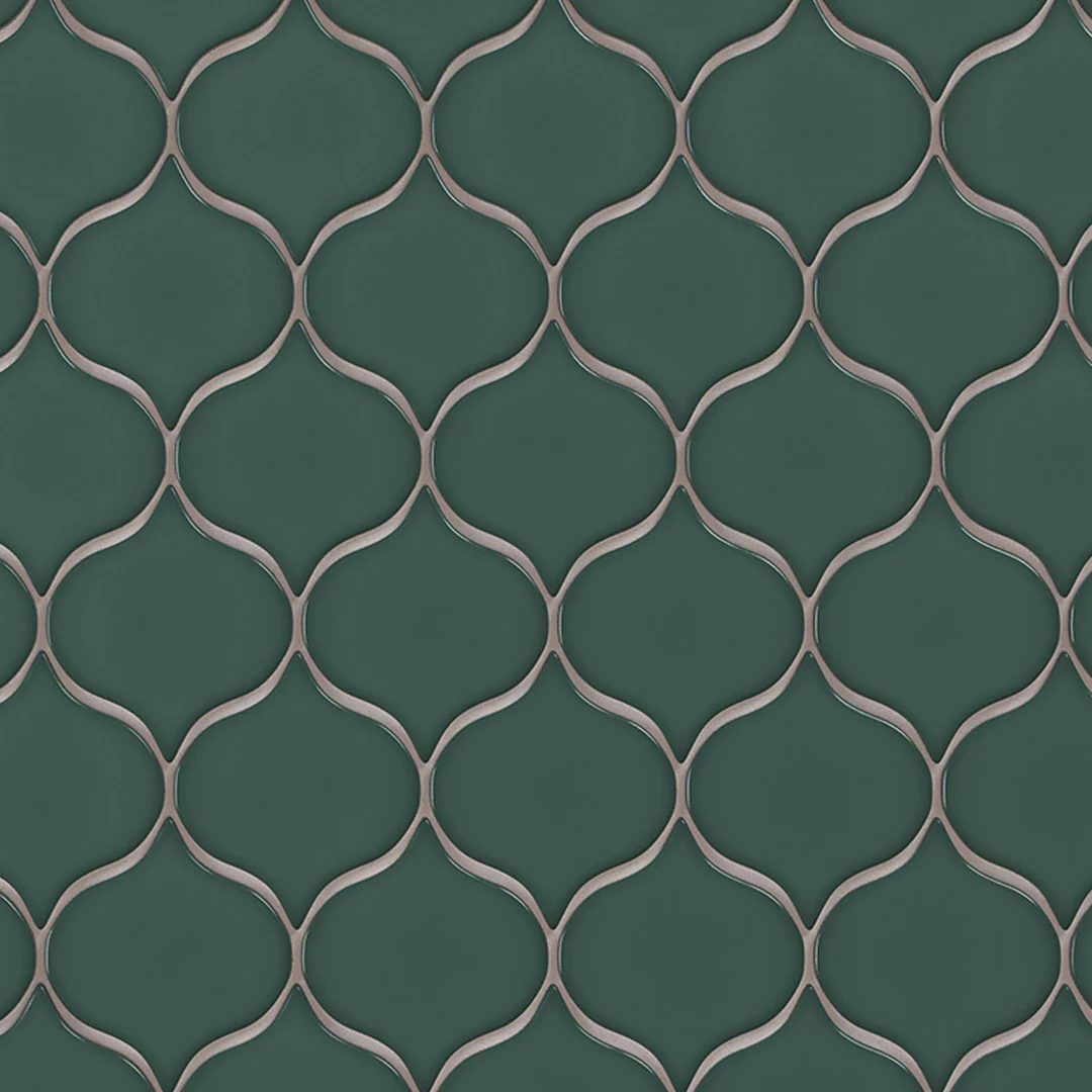 6th Avenue Mosaic 7-3/4X12-3/4 Jade Green Gloss