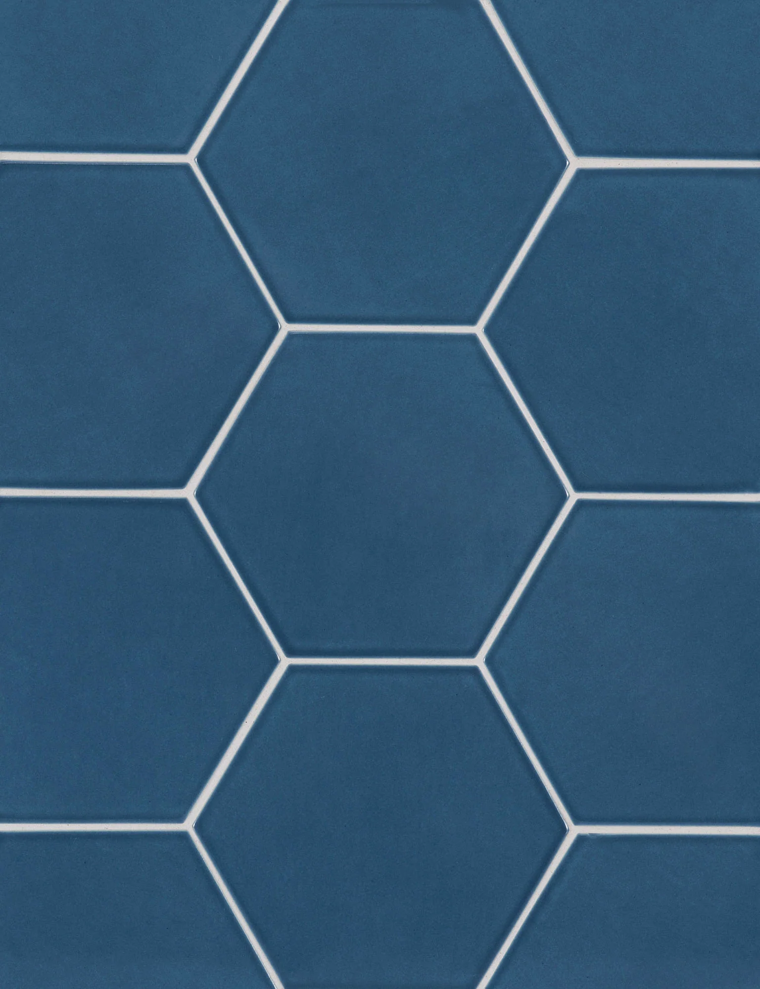 6th Avenue Hexagon 4-1/2X5-3/8 Marlin Blue Gloss