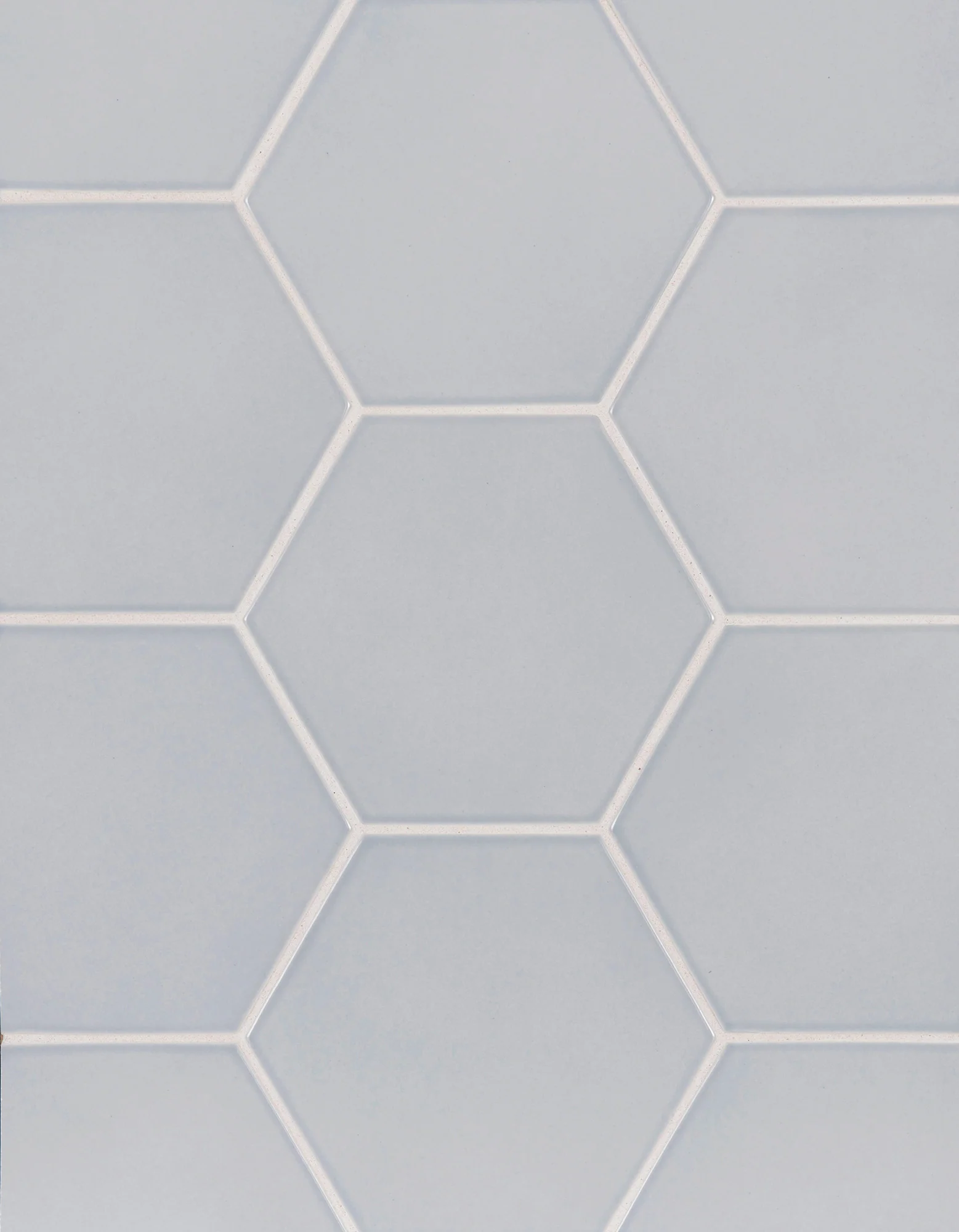 6th Avenue Hexagon 4-1/2X5-3/8 Pale Sky Gloss