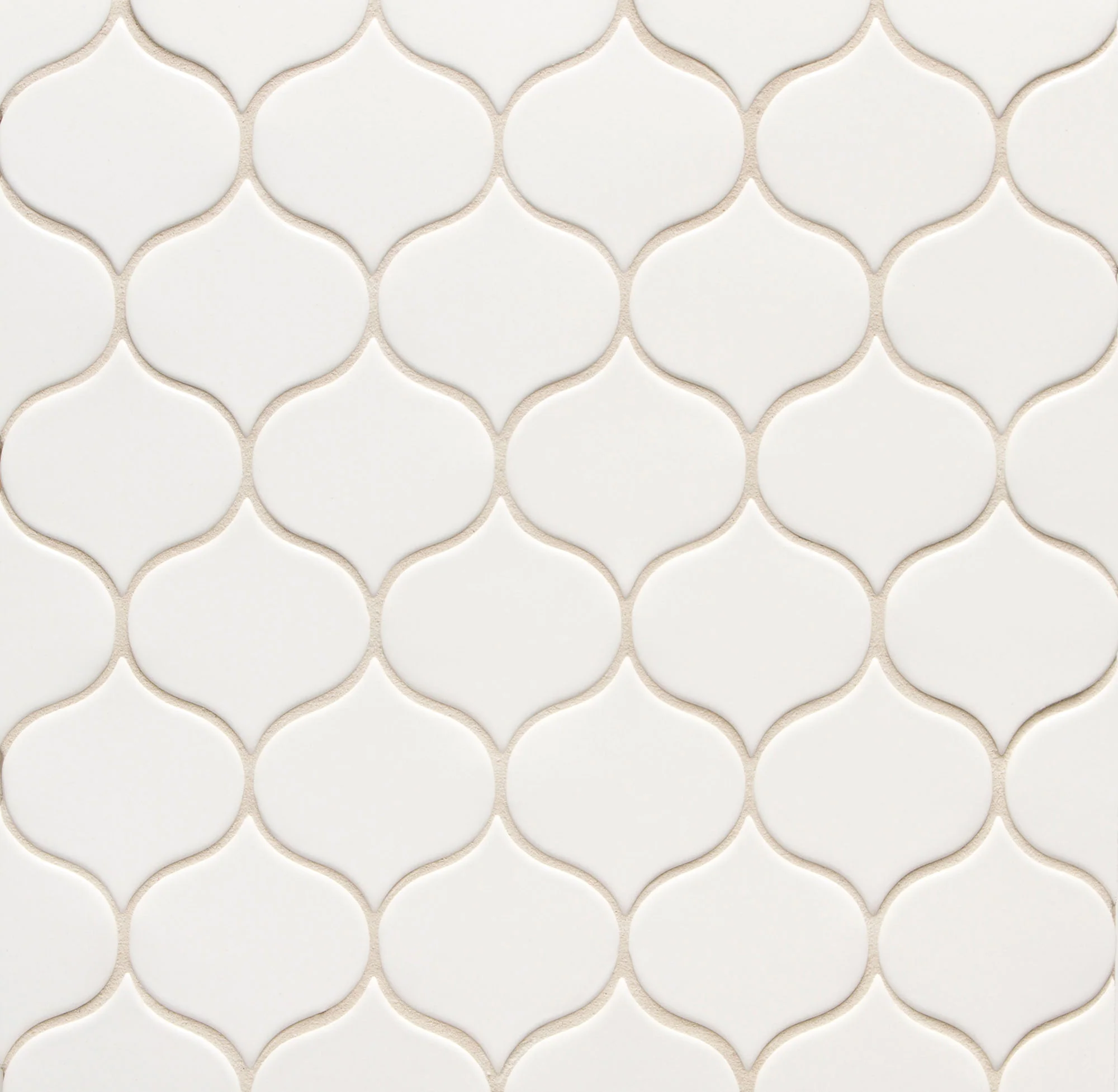 6th Avenue Arabesque Mosaic 7-3/4X12-3/4 White Gloss
