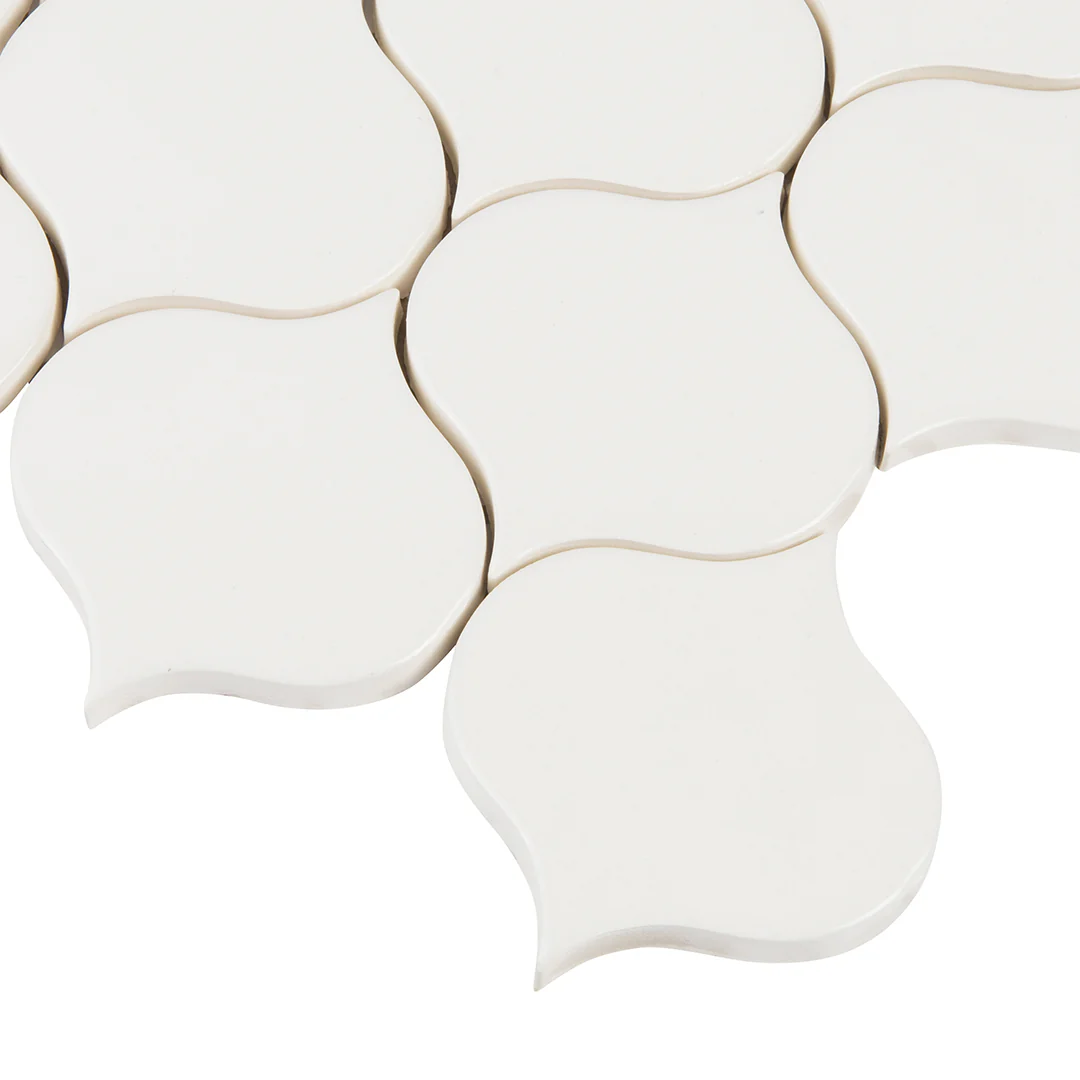 6th Avenue Arabesque Mosaic 7-3/4X12-3/4 White Gloss - Image 3