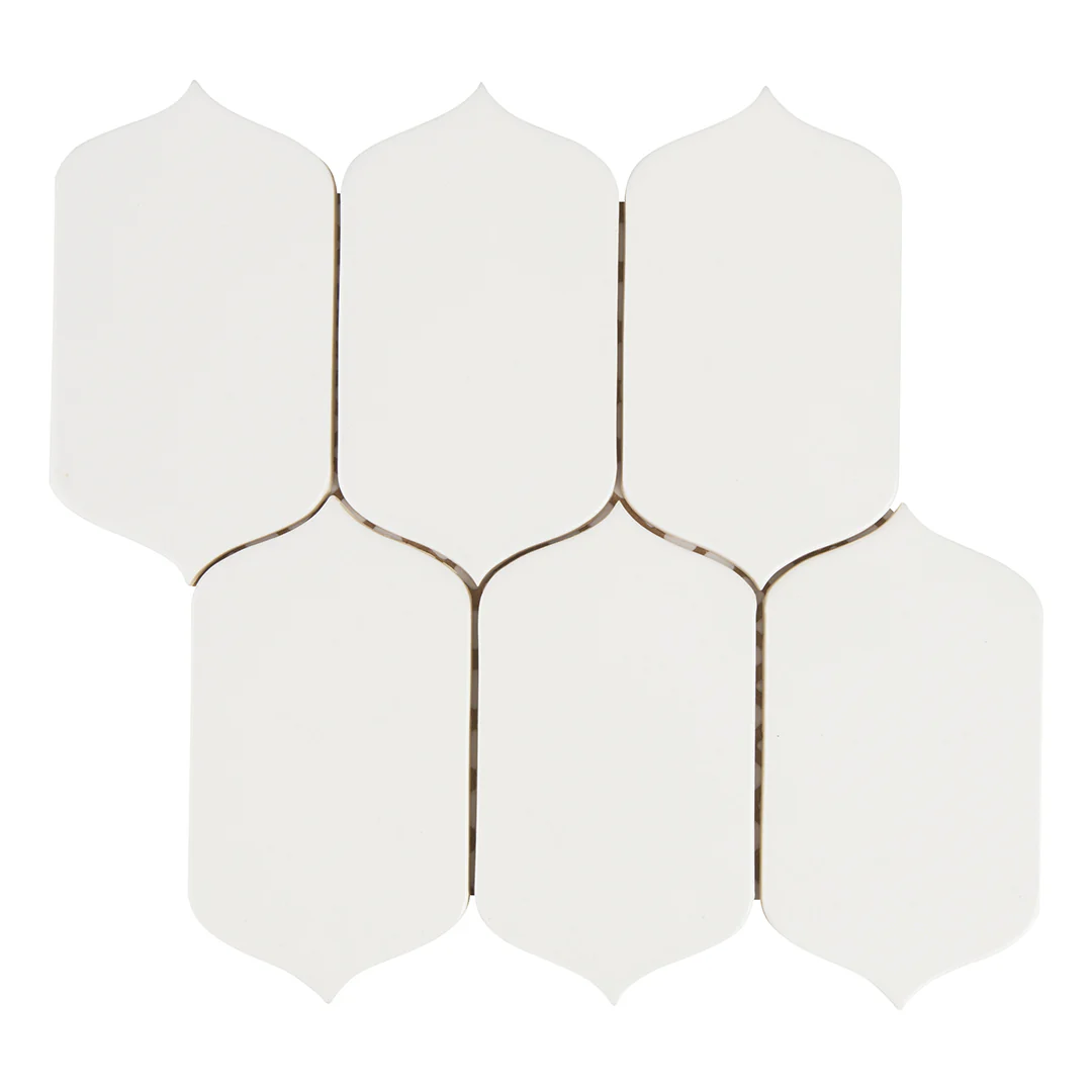 6th Avenue Arabesque Mosaic 10-1/8X10 White Matte - Image 2