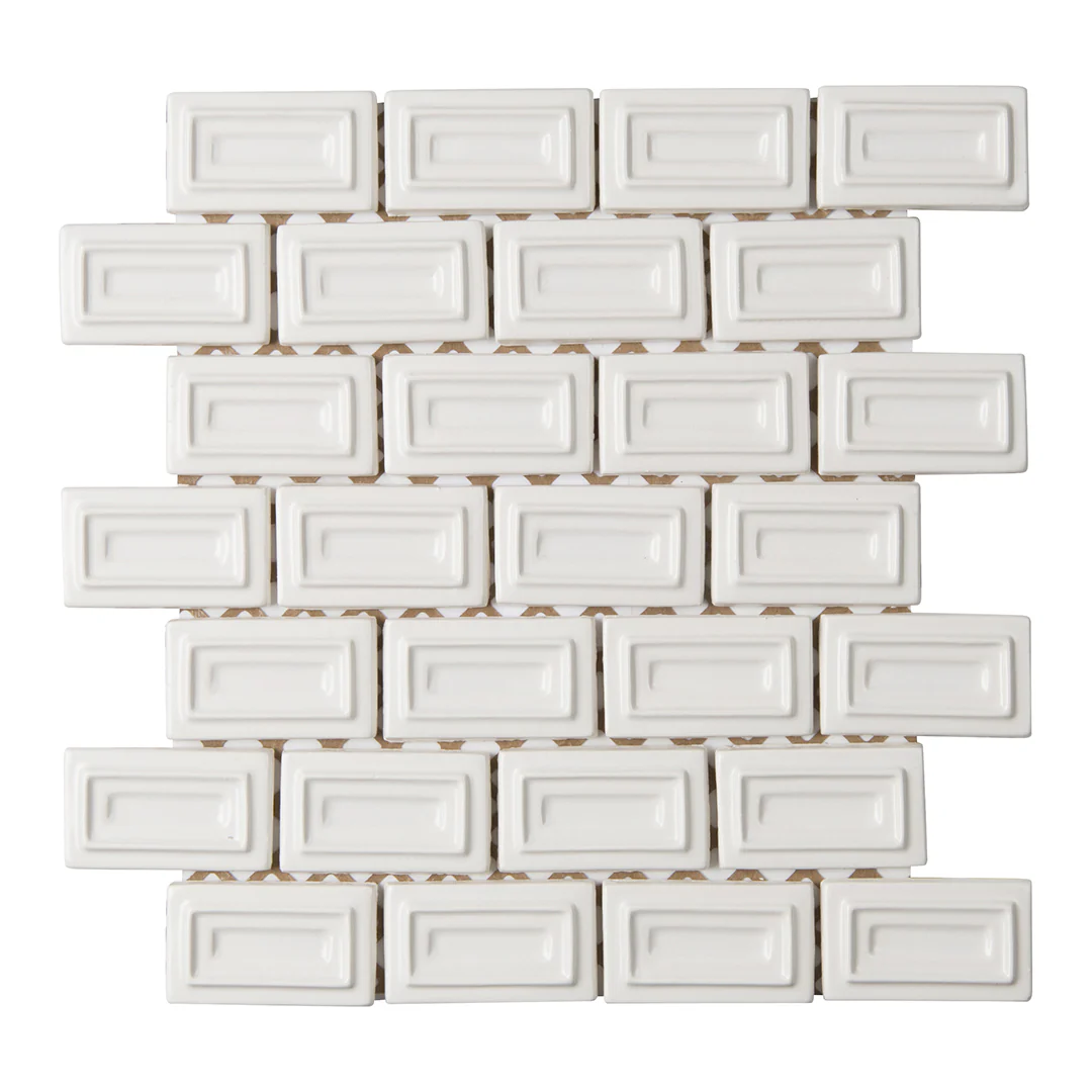 6th Avenue Rectangle Mosaic 10-1/2X11-1/4 White Matte - Image 2