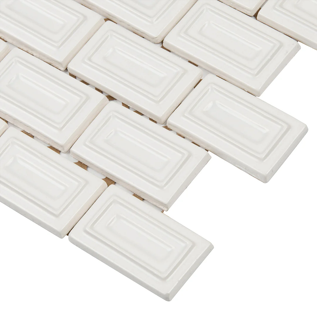 6th Avenue Rectangle Mosaic 10-1/2X11-1/4 White Matte - Image 3