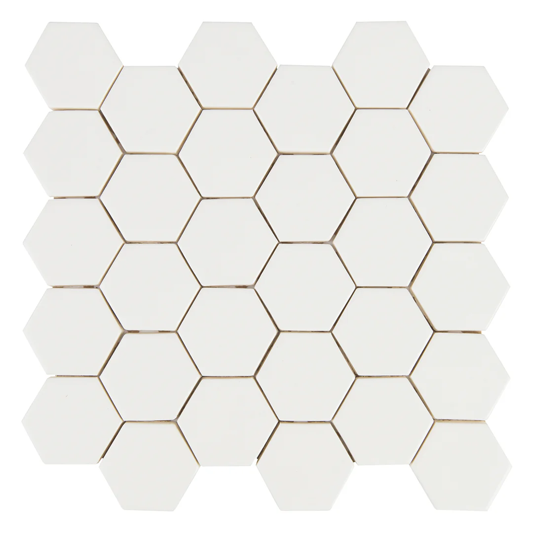 6th Avenue Hexagon Mosaic 10-1/2X11 White Matte - Image 2