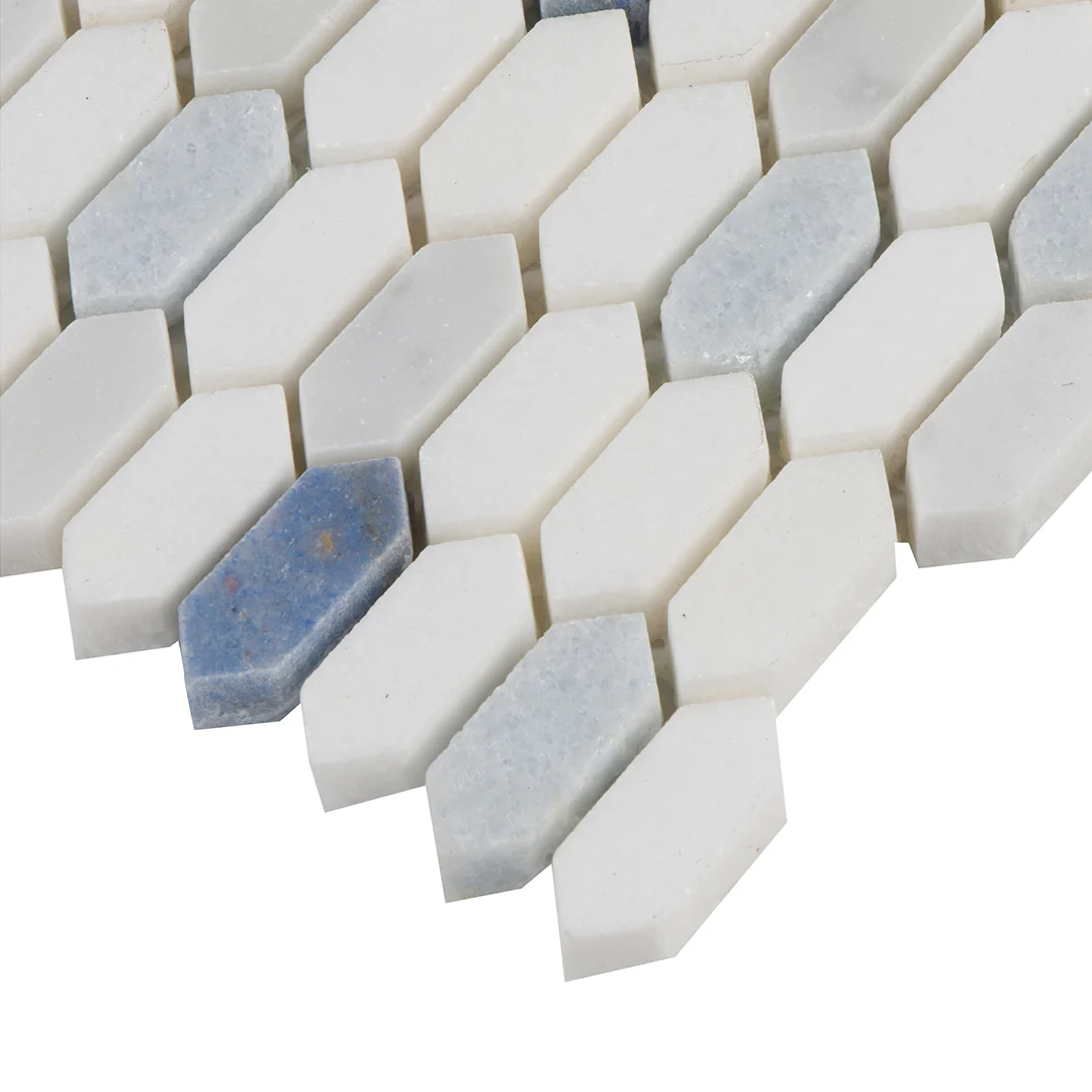 Accent Bleu Picket Mosaic 11X12 Multi-Color Polished - Image 4