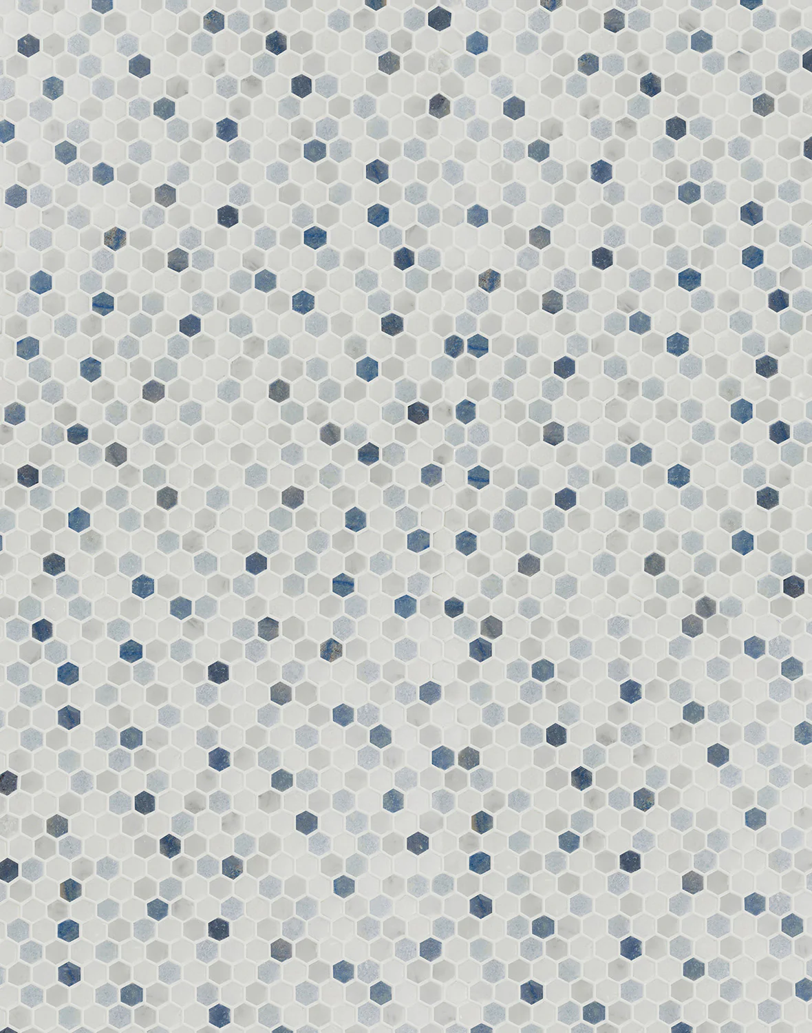 Accent Bleu Hexagon Mosaic 12X12 Multi-Color Polished