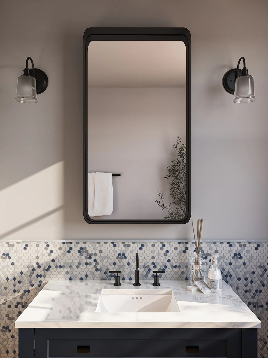Accent Bleu Hexagon Mosaic 12X12 Multi-Color Polished - Image 2