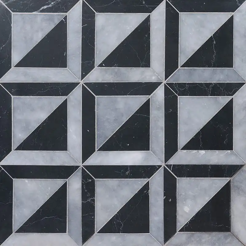Allure Light York Mosaic 11-15/16X11-15/16 Allure Black Multi Finish