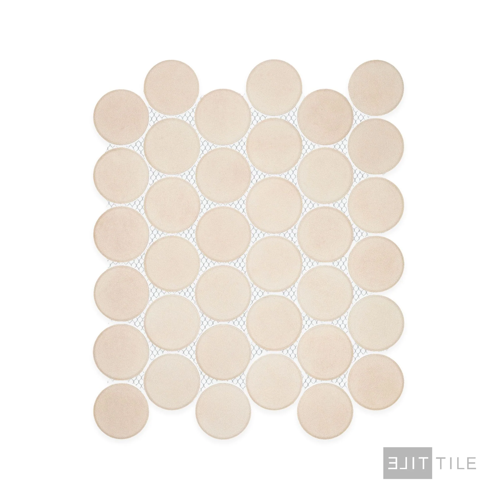 Amuri 2" Round Mosaic 12X12 Avorio Matte - Image 2