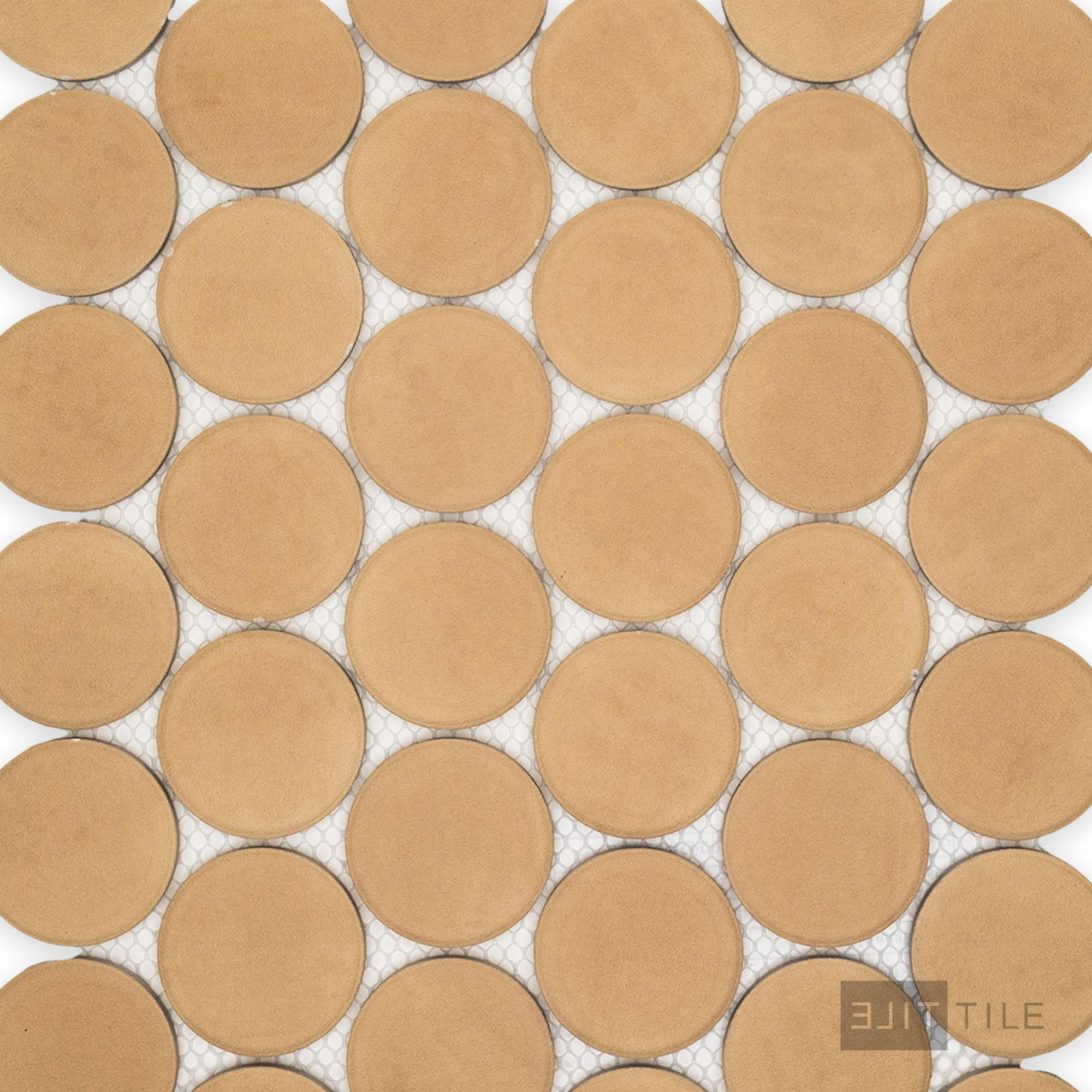 Amuri 2" Round Mosaic 12X12 Biscotto Matte