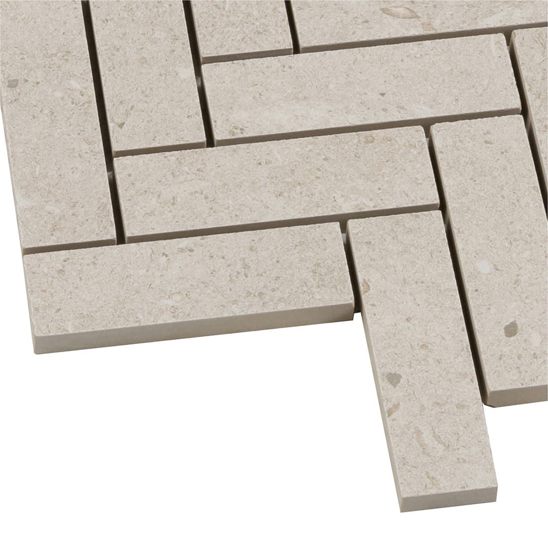 Bera&Beren Herringbone Mosaic 13.1063X13.55 Light Grey Natural - Image 4