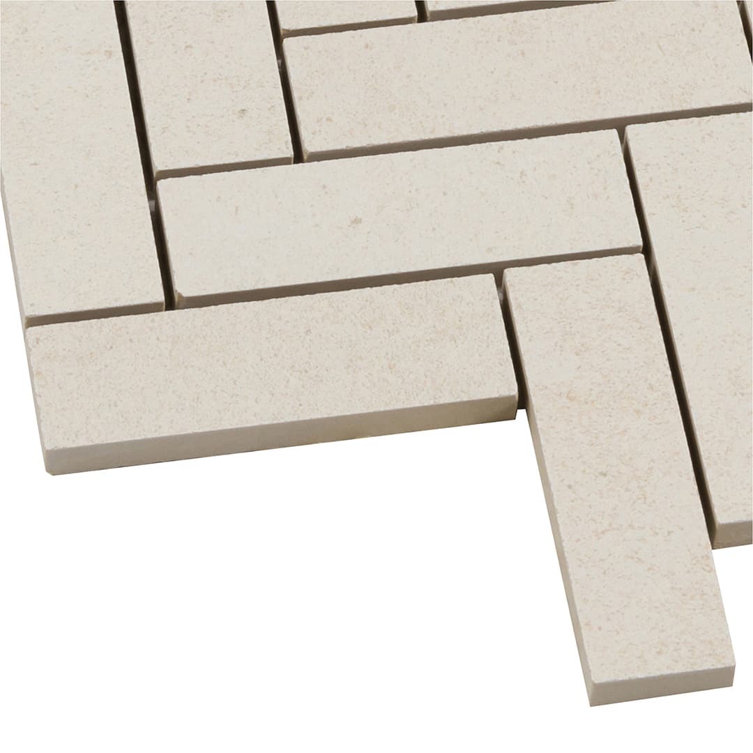 Bera&Beren Herringbone Mosaic 13.1063X13.55 White Natural - Image 3