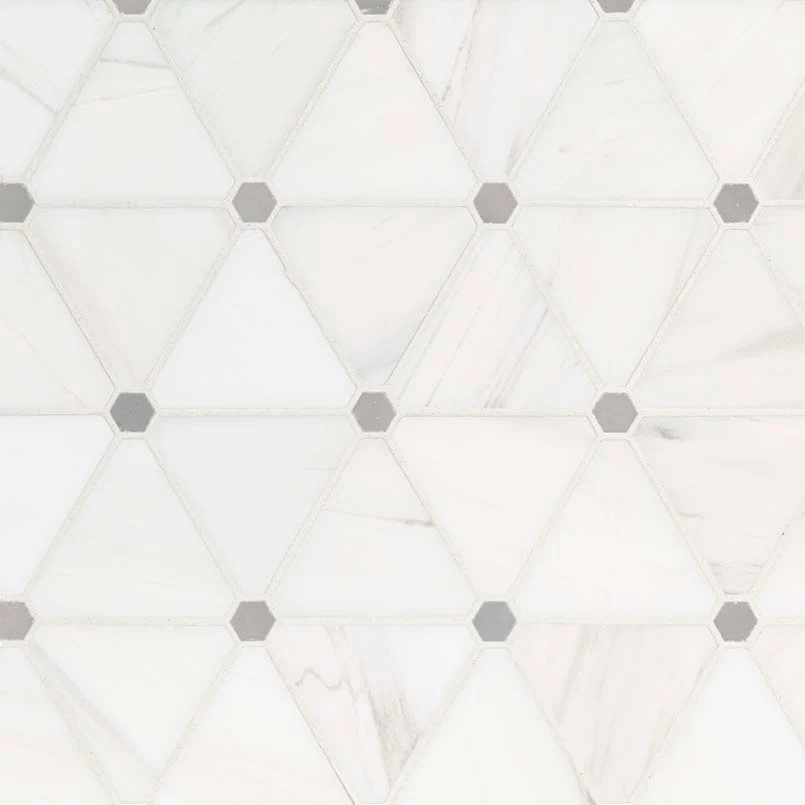 Bianco Dolomite Mosaics Pinwheel Marble Mosaic Misc. 0 Polished