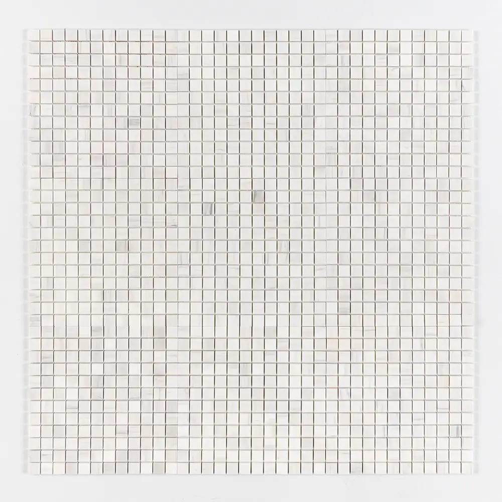 Bianco Dolomiti 1X1 Square Mosaic 12X12 Bianco Dolomiti Honed