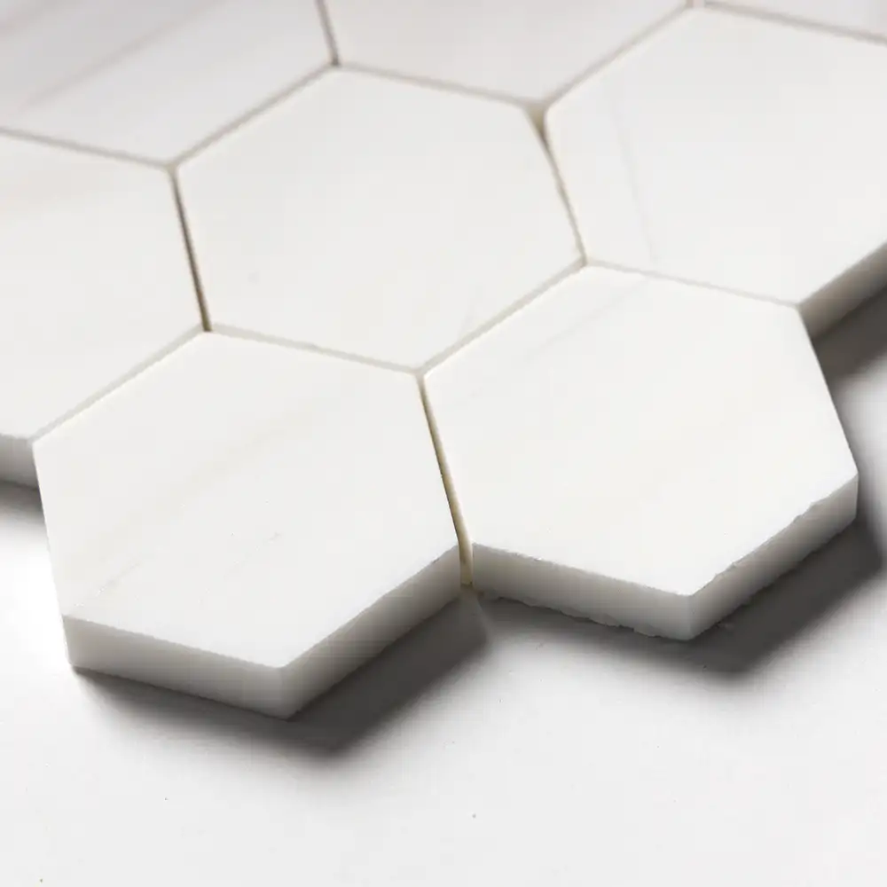 Bianco Dolomiti 2X2 Hexagon Mosaic 10-3/8X12 Bianco Dolomiti Honed - Image 3