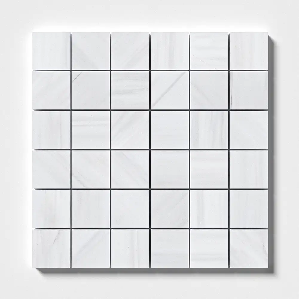 Bianco Dolomiti 2X2 Square Mosaic 12X12 Bianco Dolomiti Honed
