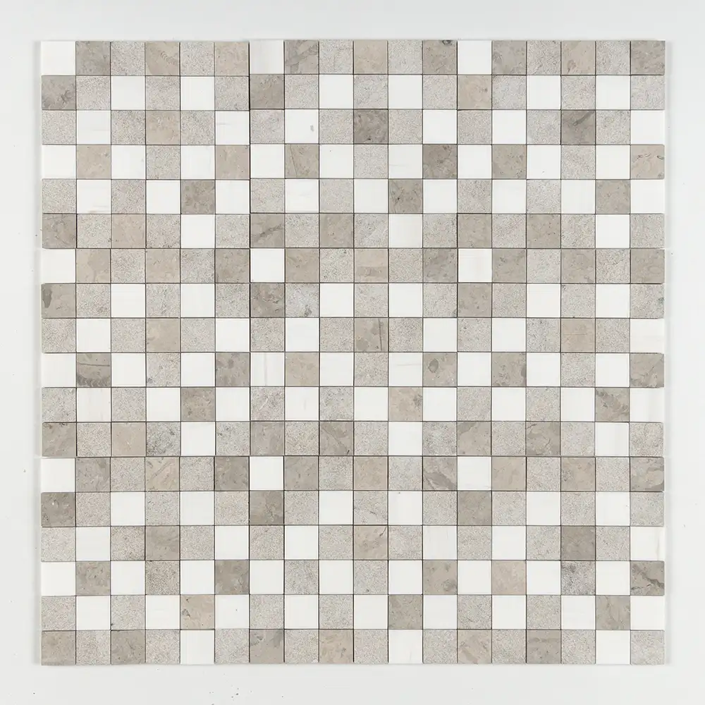 Britannia 2X2 Square Mosaic 12X12 Britannia Snow White Textured