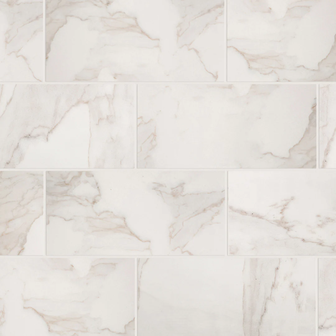 Calacata Porcelain 12X24 White Brushed