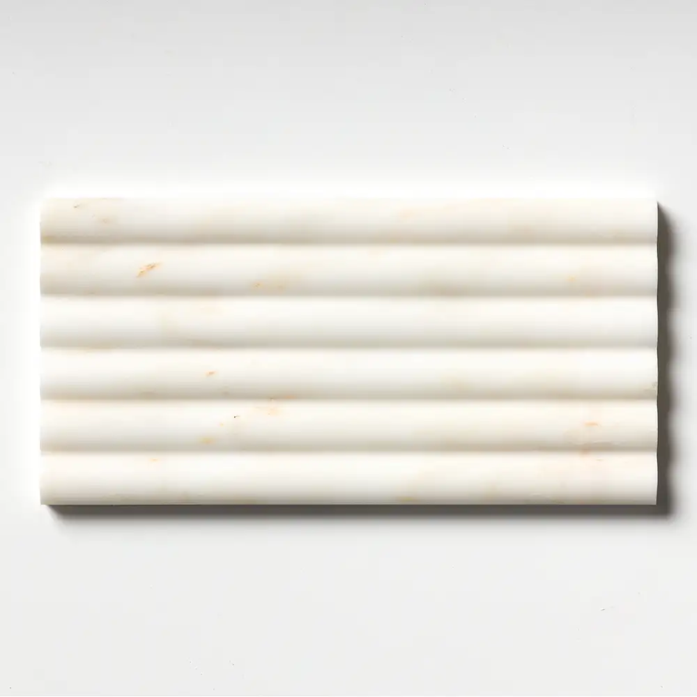 Calacatta Amber Marble Fluted 6X12 Calacatta Amber Honed