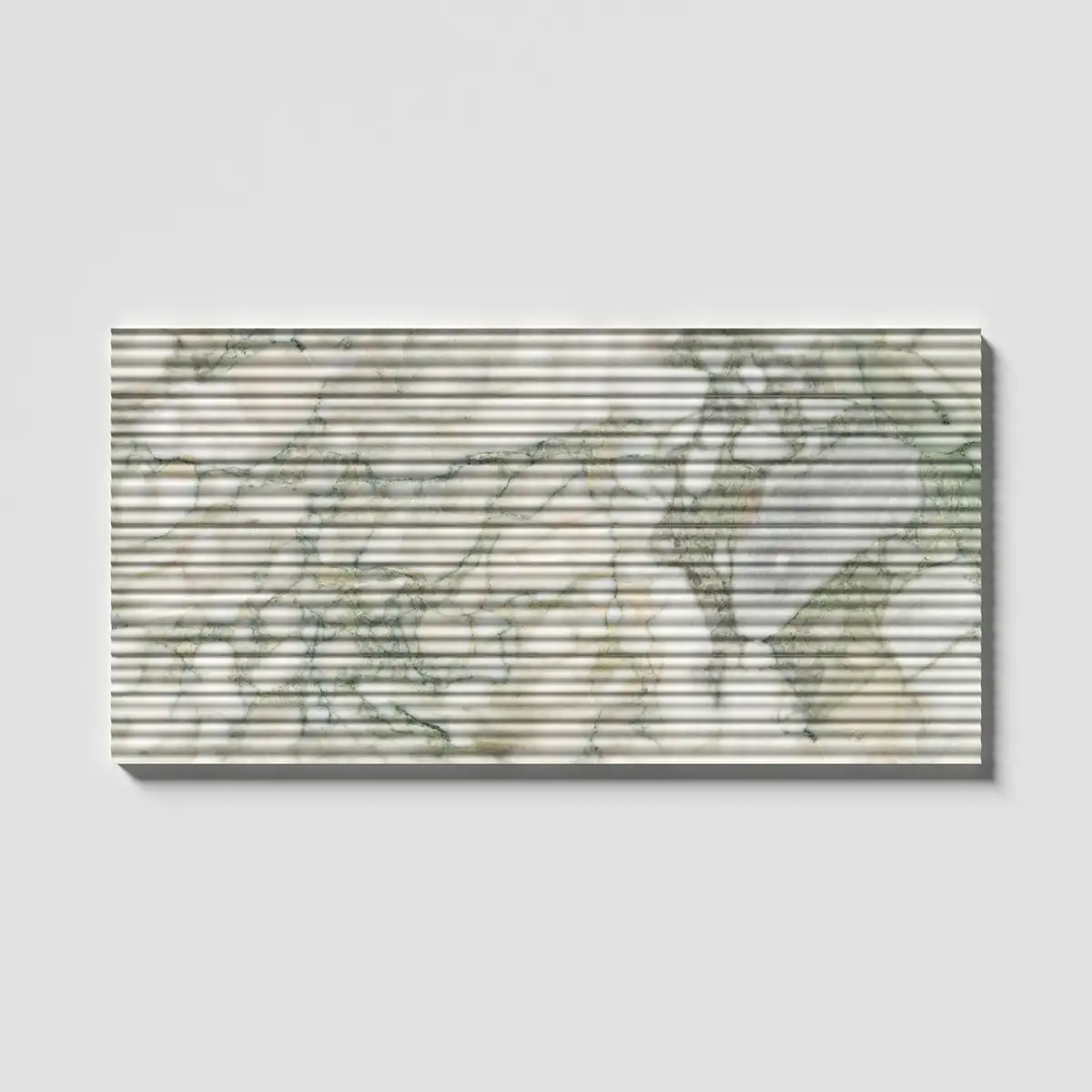 Calacatta Green Marble Thin Fluted 18X36 Calacatta Green Honed