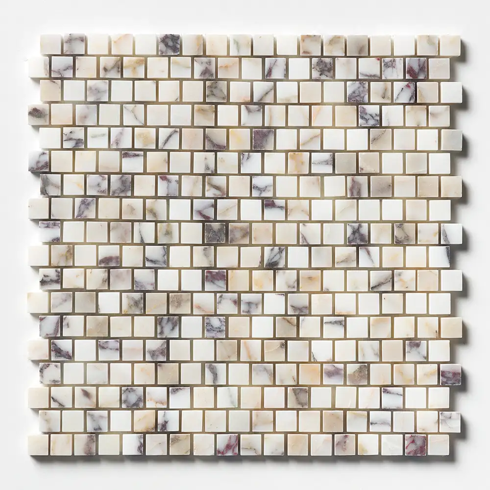 Calacatta Picasso Marble Staggered Joint Mosaic 12X12 Calacatta Picasso Honed