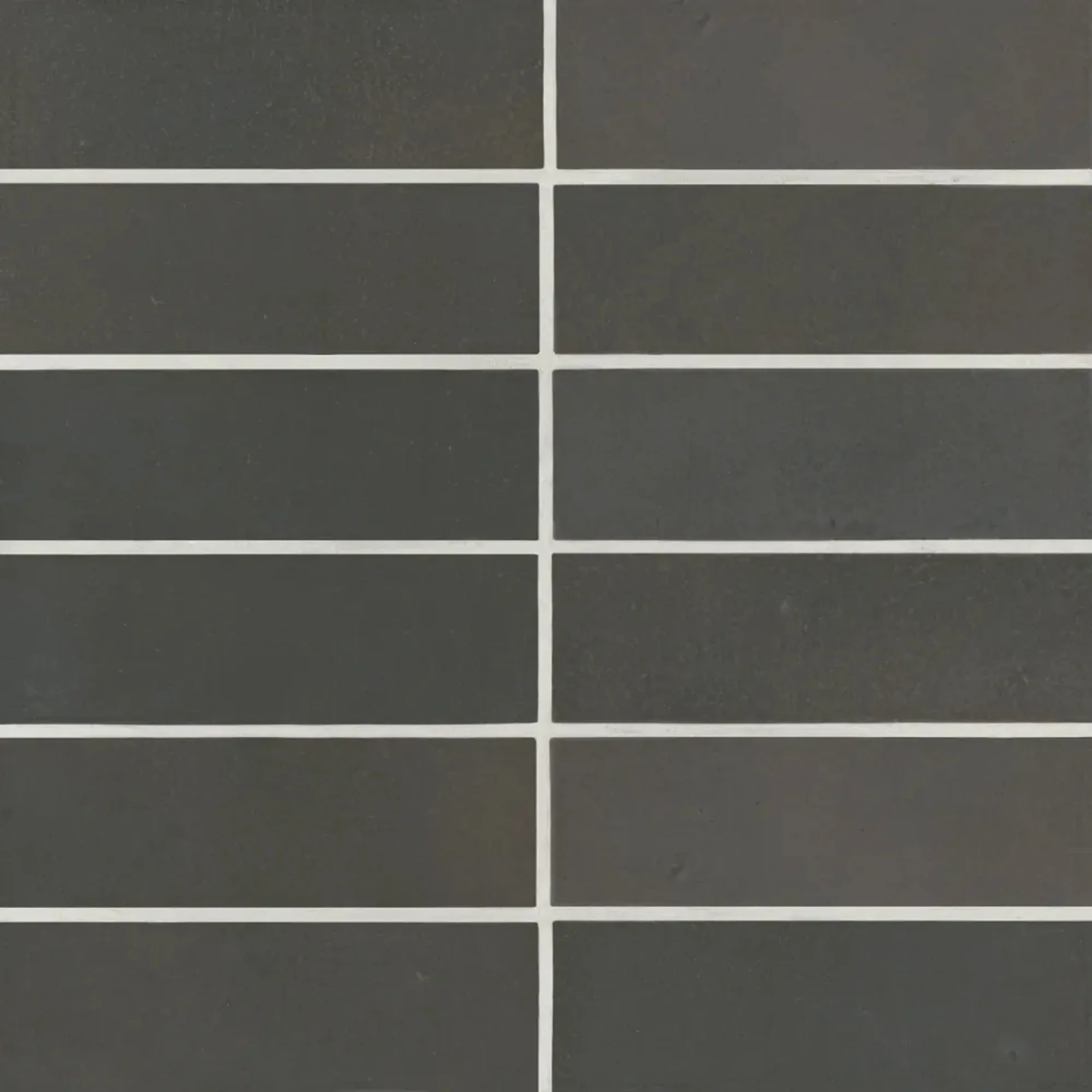 Celine Glazed Porcelain Field Tile 2X6 Black Matte