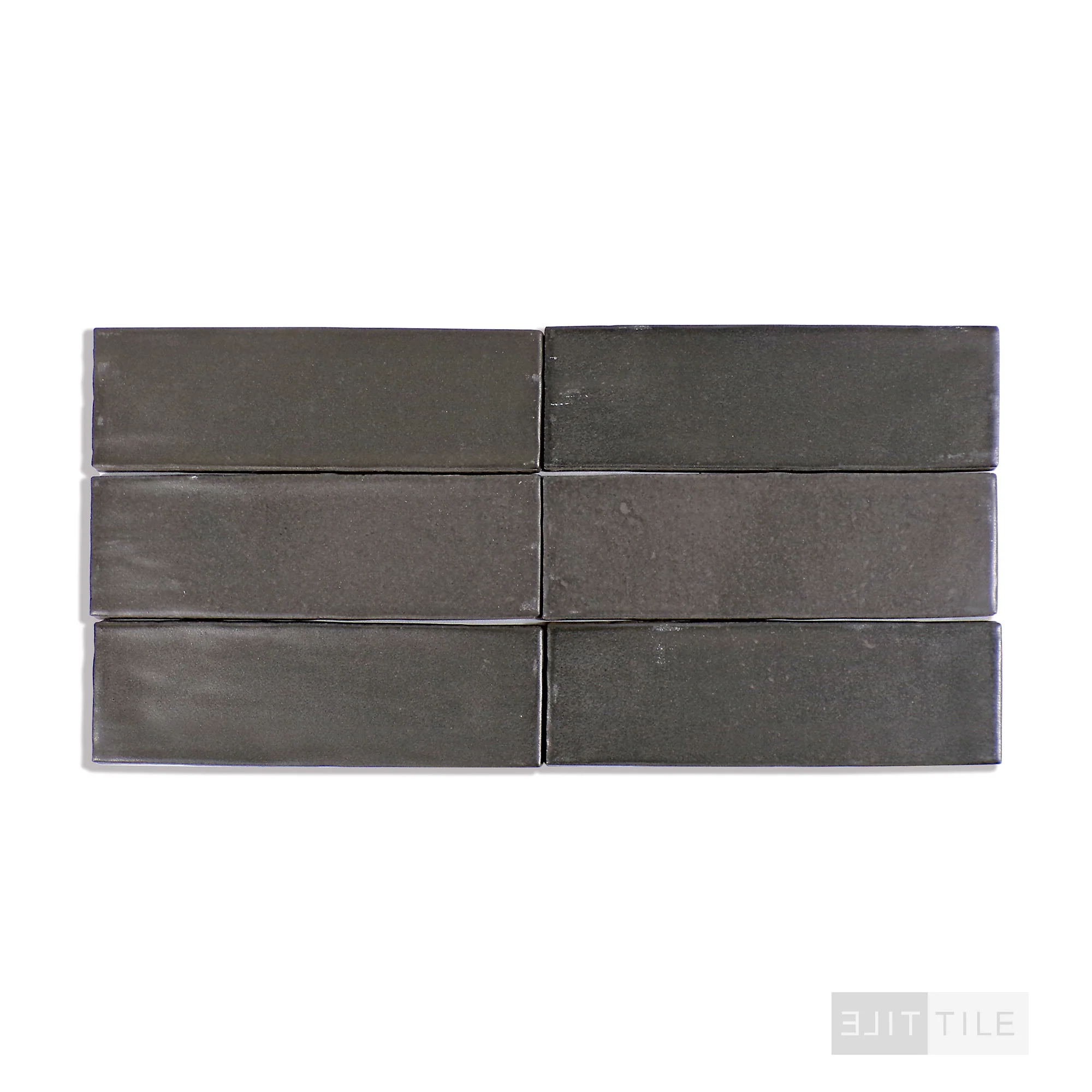 Celine Glazed Porcelain Field Tile 2X6 Black Matte - Image 3