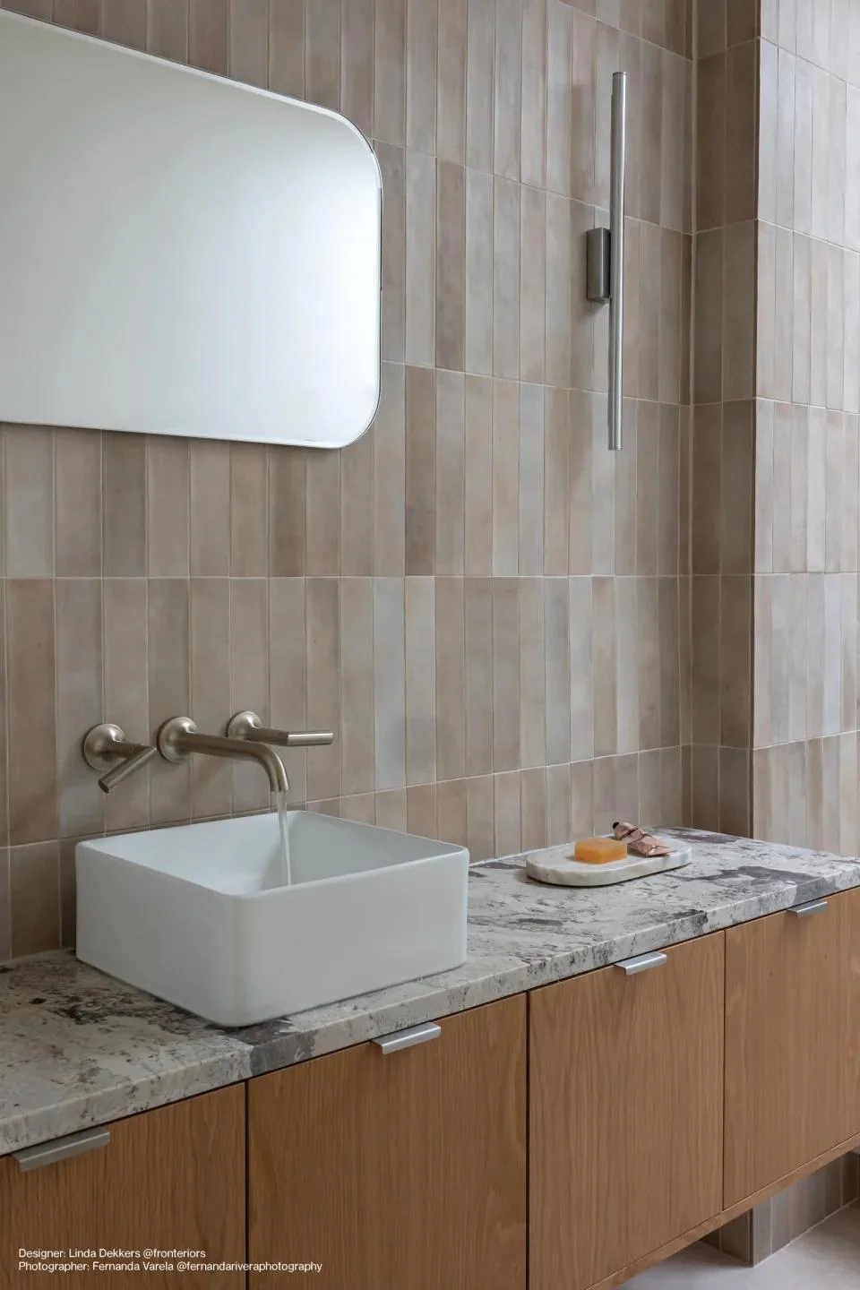 Celine Glazed Porcelain Field Tile 2.5X12 Taupe Matte - Image 2