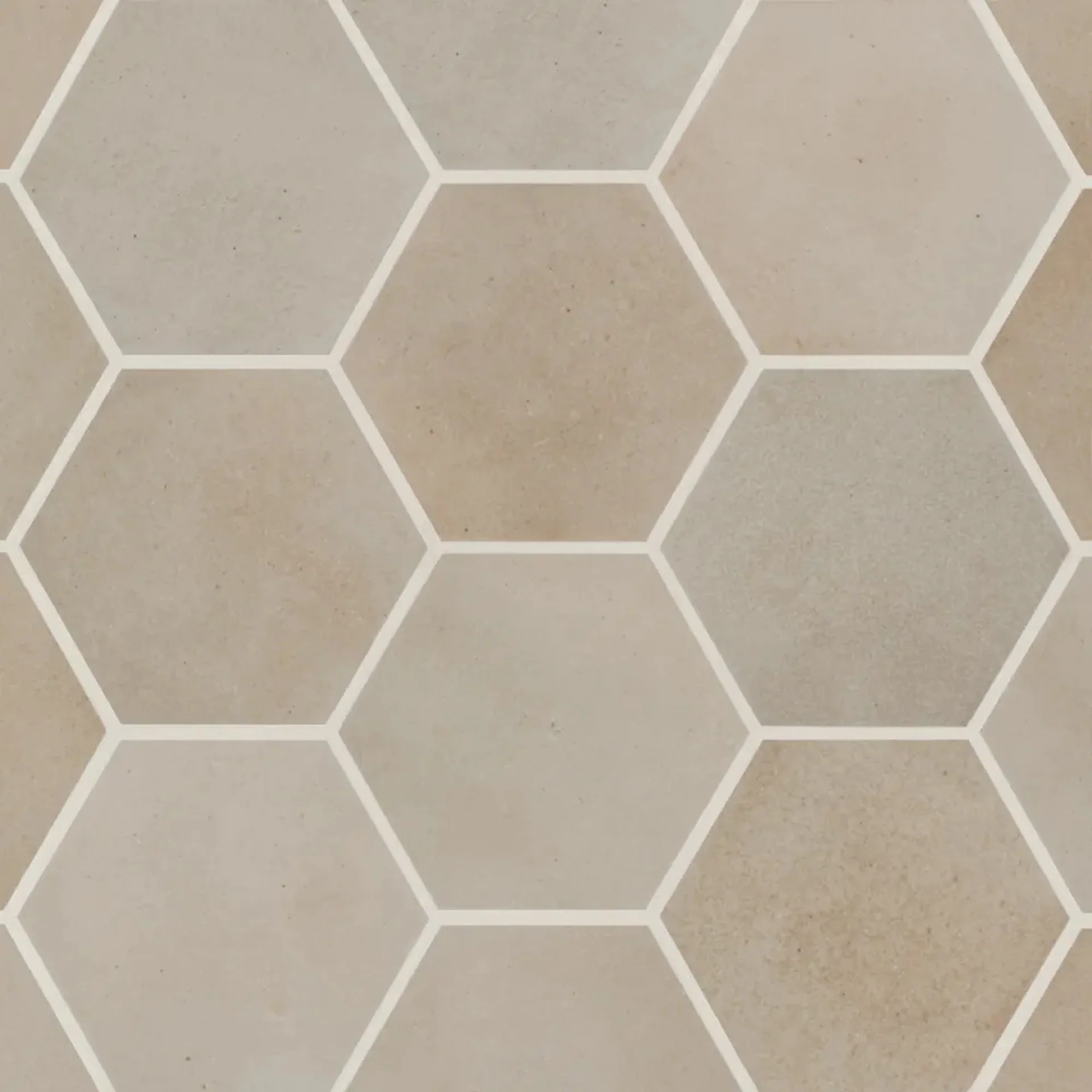 Celine Glazed Porcelain Hex Tile 4.5X4 Taupe Matte