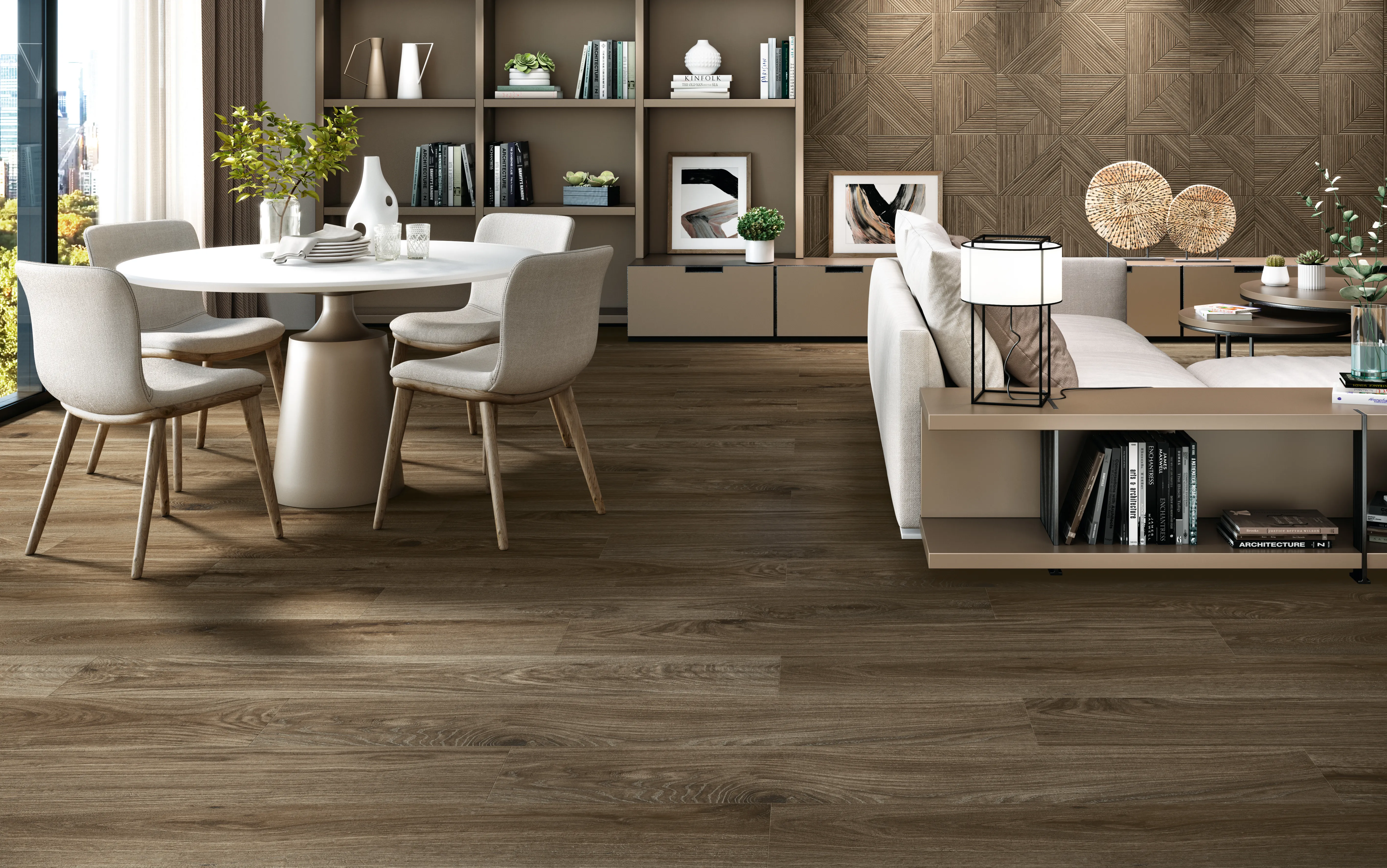 Century Wood Look Porcelain Field Tile 9.84X59.1 Brown Matte - Image 2