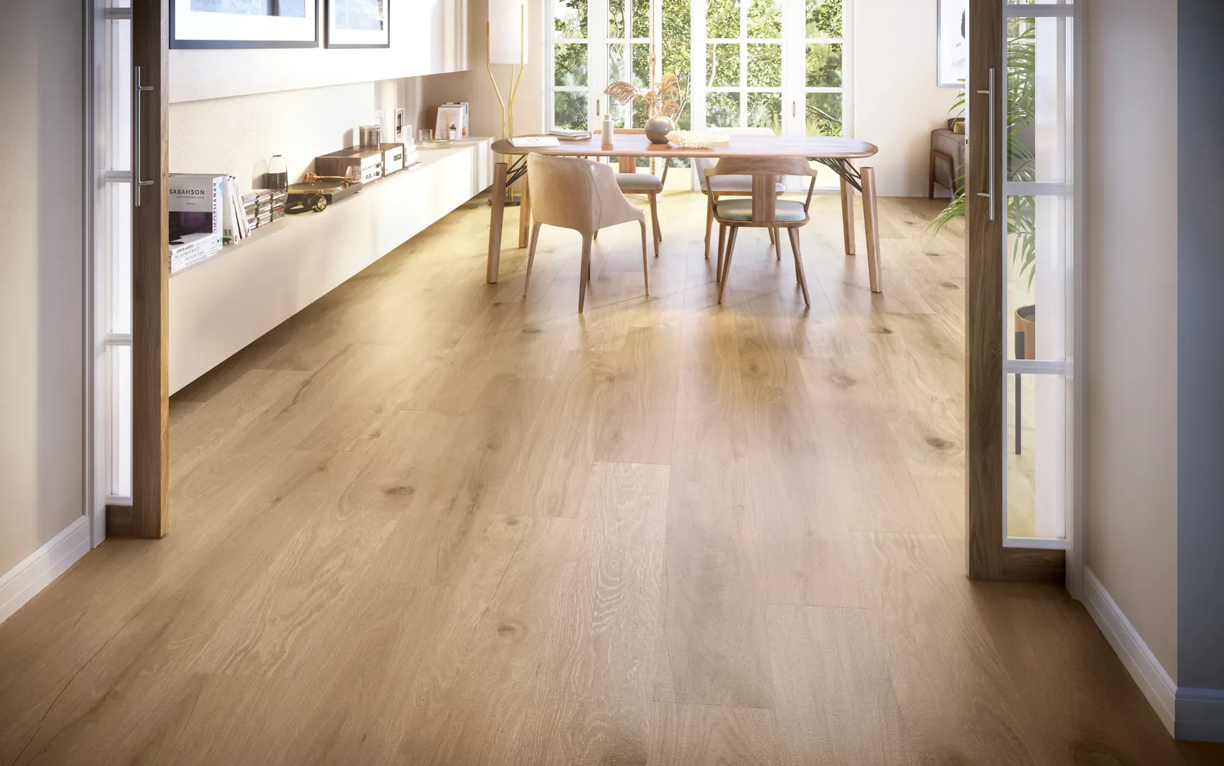 Century Wood Look Porcelain Field Tile 9.84X59.1 Honey Matte - Image 2