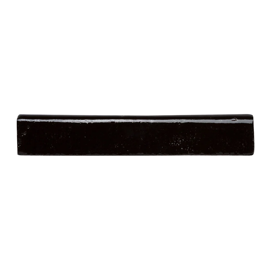 City Bricks Bullnose Trim 1-1/2X9 Black Asphalt Gloss