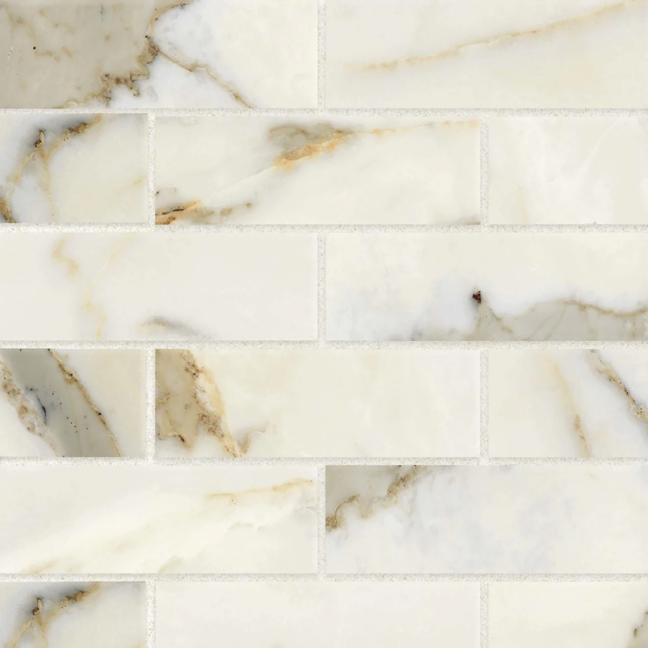 Classic 2.0 2X6 Mosaic Matte 12X12 Calacatta Oro