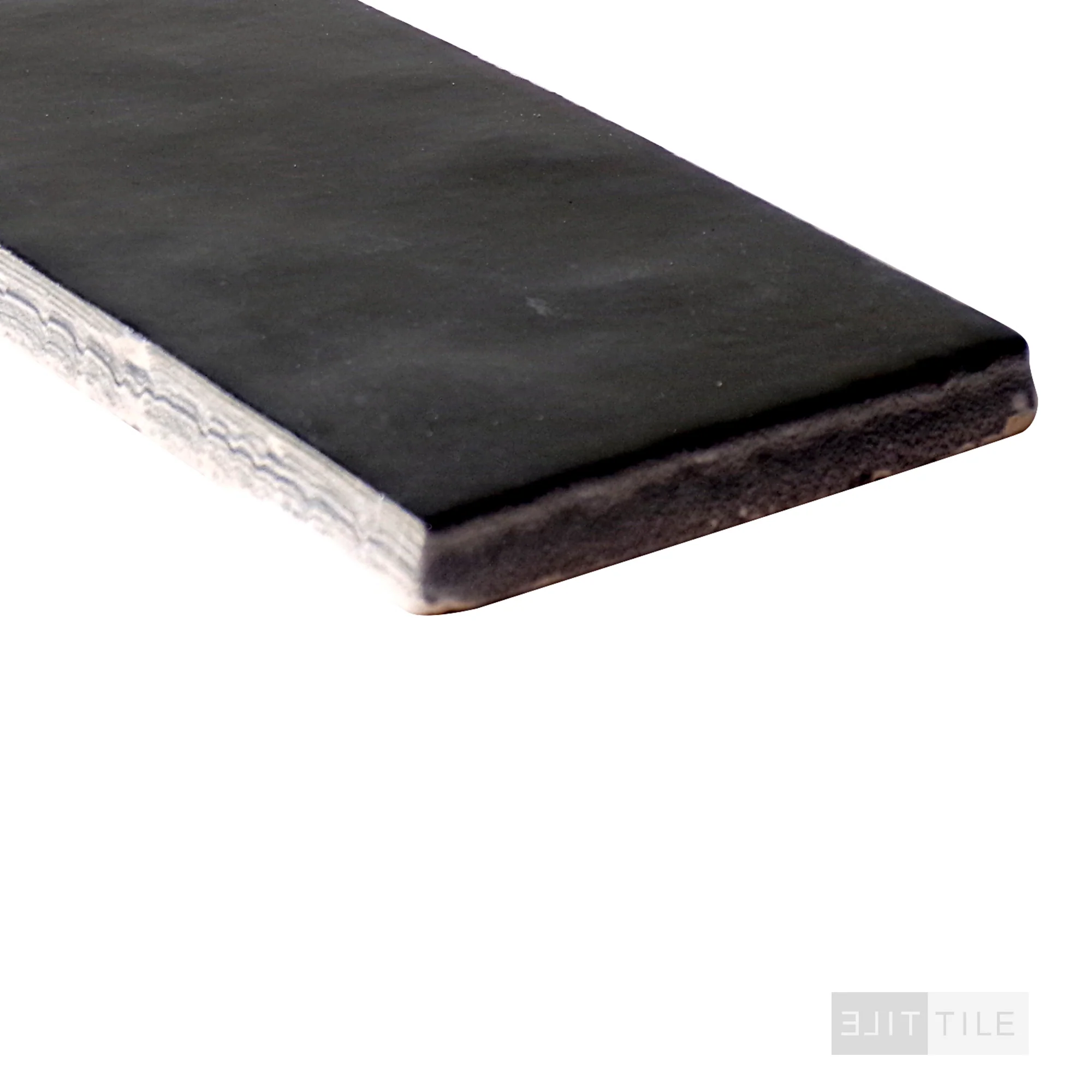 Cloe Ceramic Tile 2-1/2X8 Black Glossy - Image 3
