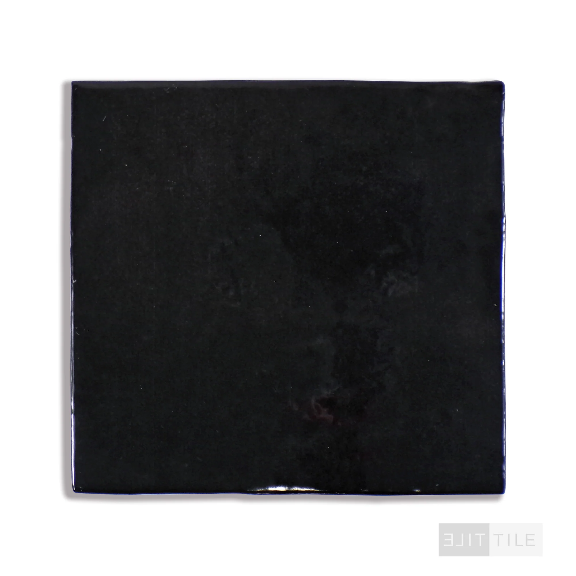 Cloe Glazed Ceramic Field Tile 5X5 Black Gloss - Image 3