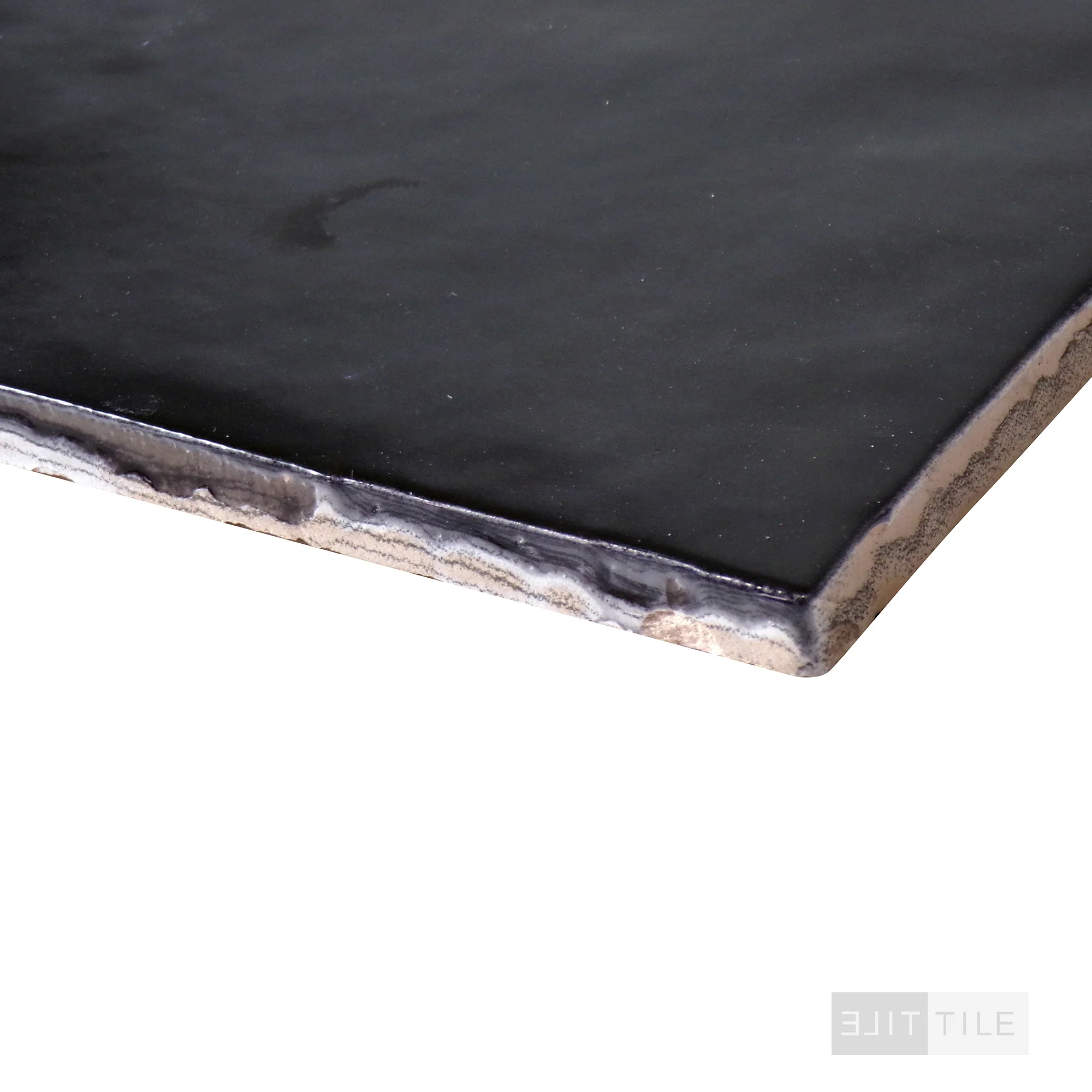 Cloe Glazed Ceramic Field Tile 5X5 Black Gloss - Image 4
