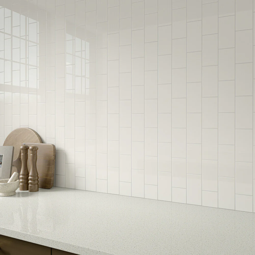 Color Wheel Classic Ceramic Tile 3X6 0100 White Glossy - Image 2