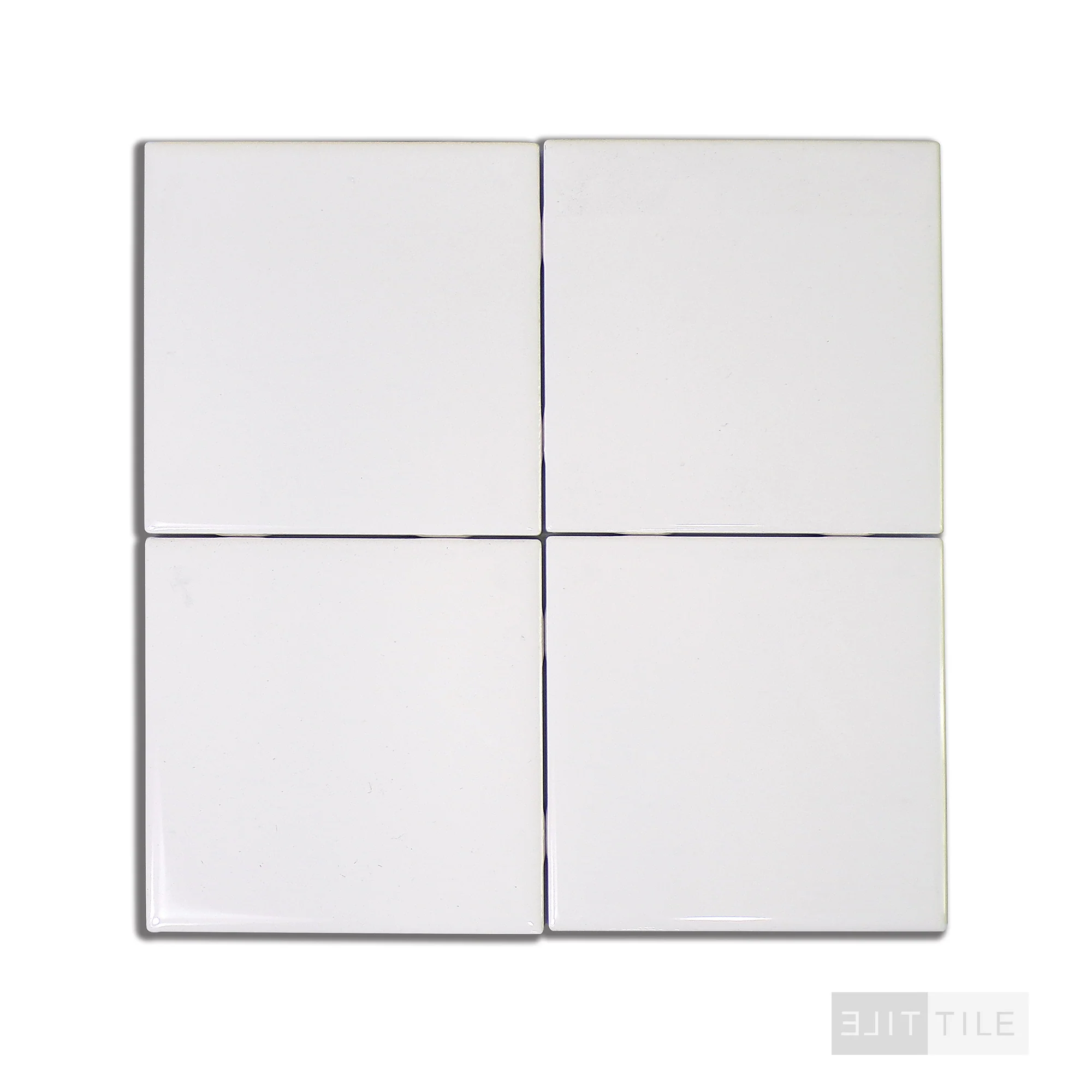 Color Wheel Classic Ceramic Tile 4-1/4X4-1/4 0100 White Glossy