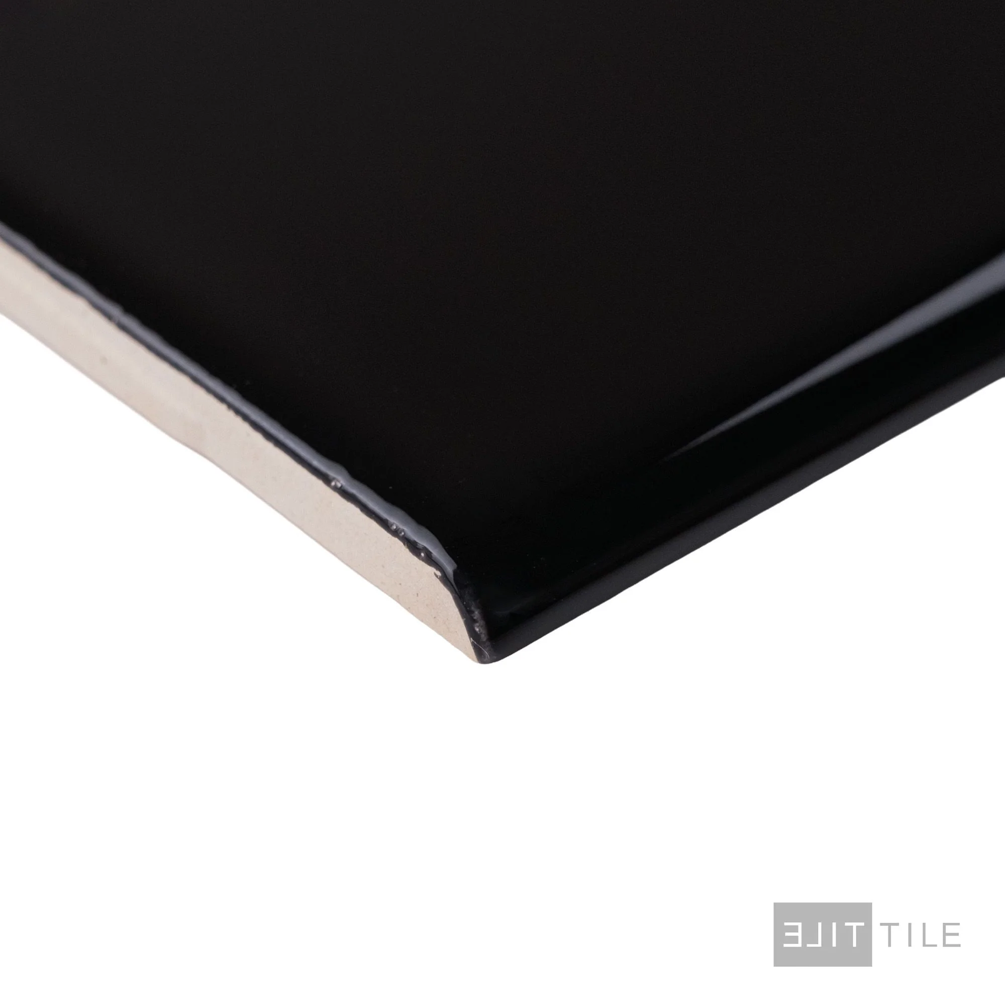 Color Wheel Classic Ceramic Bullnose 3X6 - 6 Side K111 Black Glossy - Image 2
