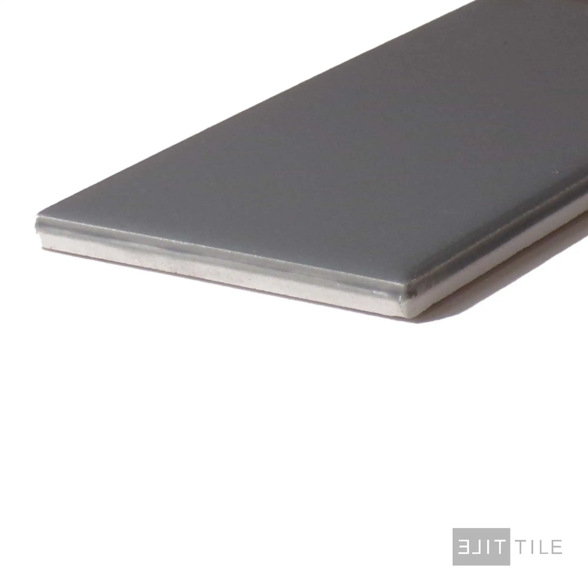 Color Wheel Ceramic Wall Tile 3X6 Suede Gray Glossy - Image 2