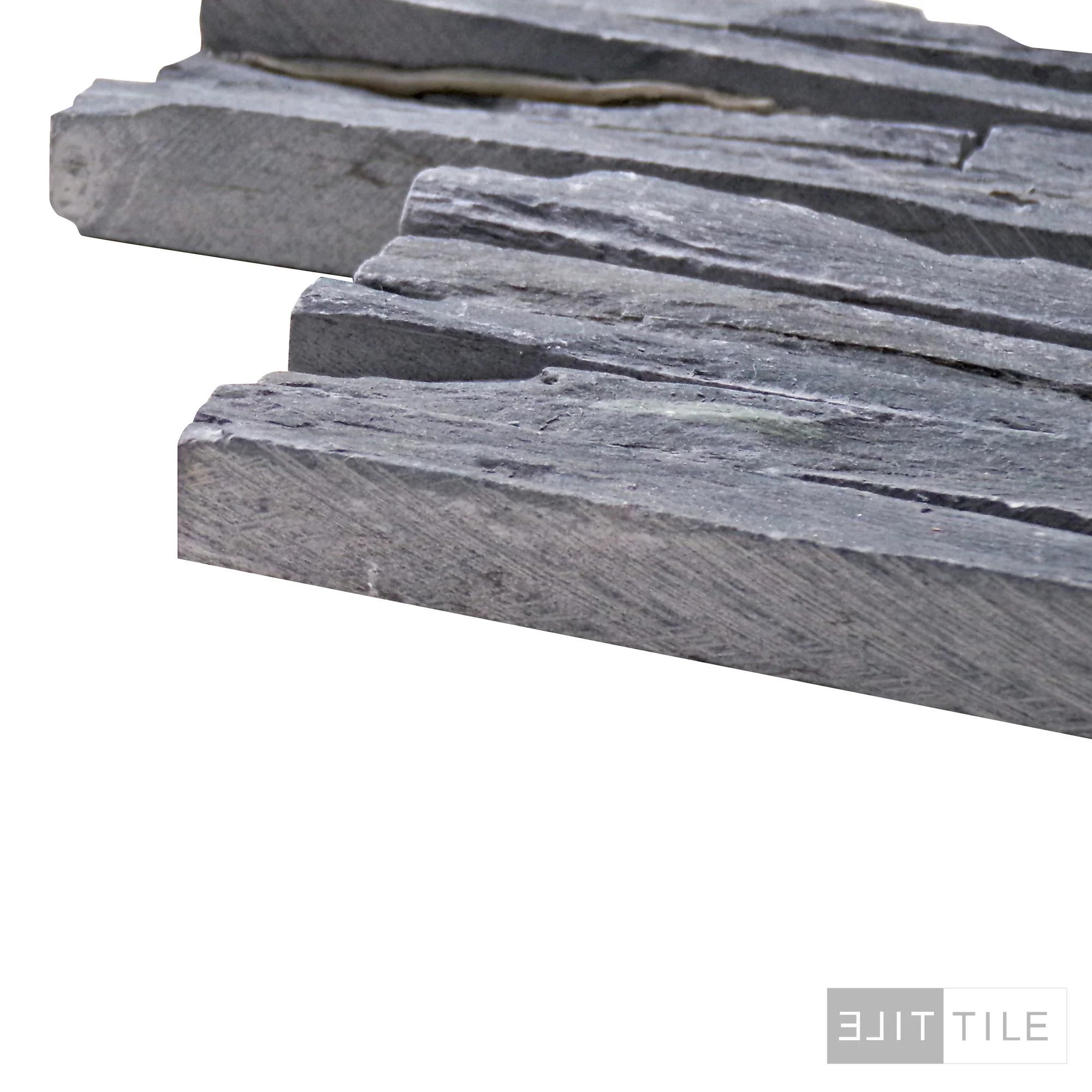 Contemporary Mini Ledgestones Natural Stone 6X24 Charcoal Natural - Image 5