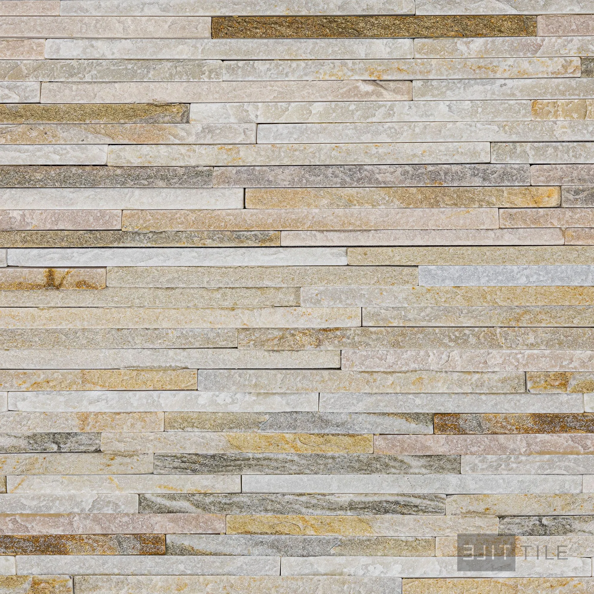 Contemporary Mini Ledgestones Natural Stone 6X24 Golden Honey Natural