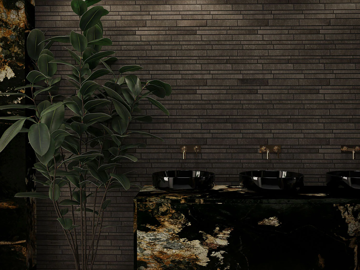 Continuum Rectangle Mosaic 12X12 Anthracite Natural - Image 2