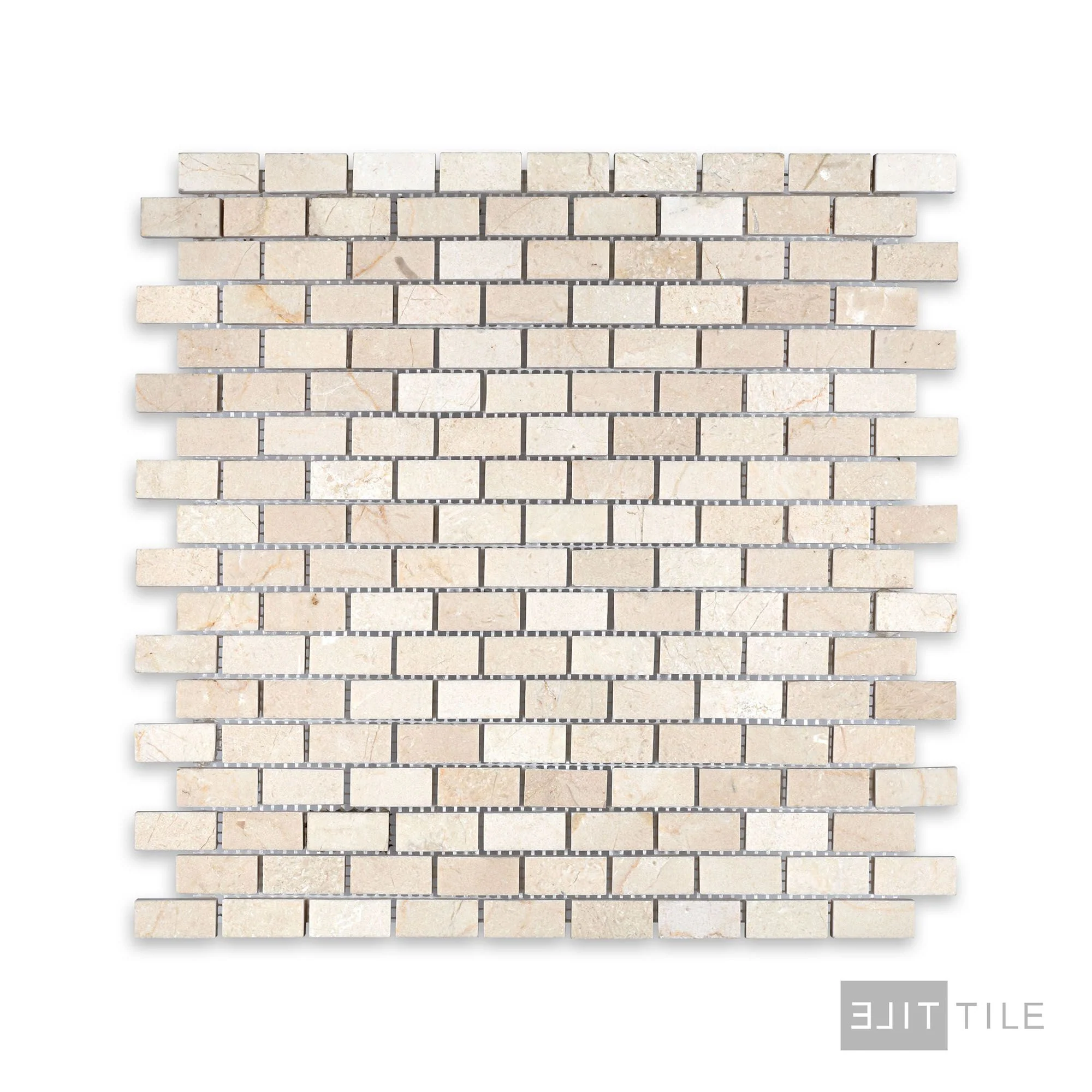 Crema Marfil Marble 5/8X1-1/4 Brick Honed Mosaic - Image 2