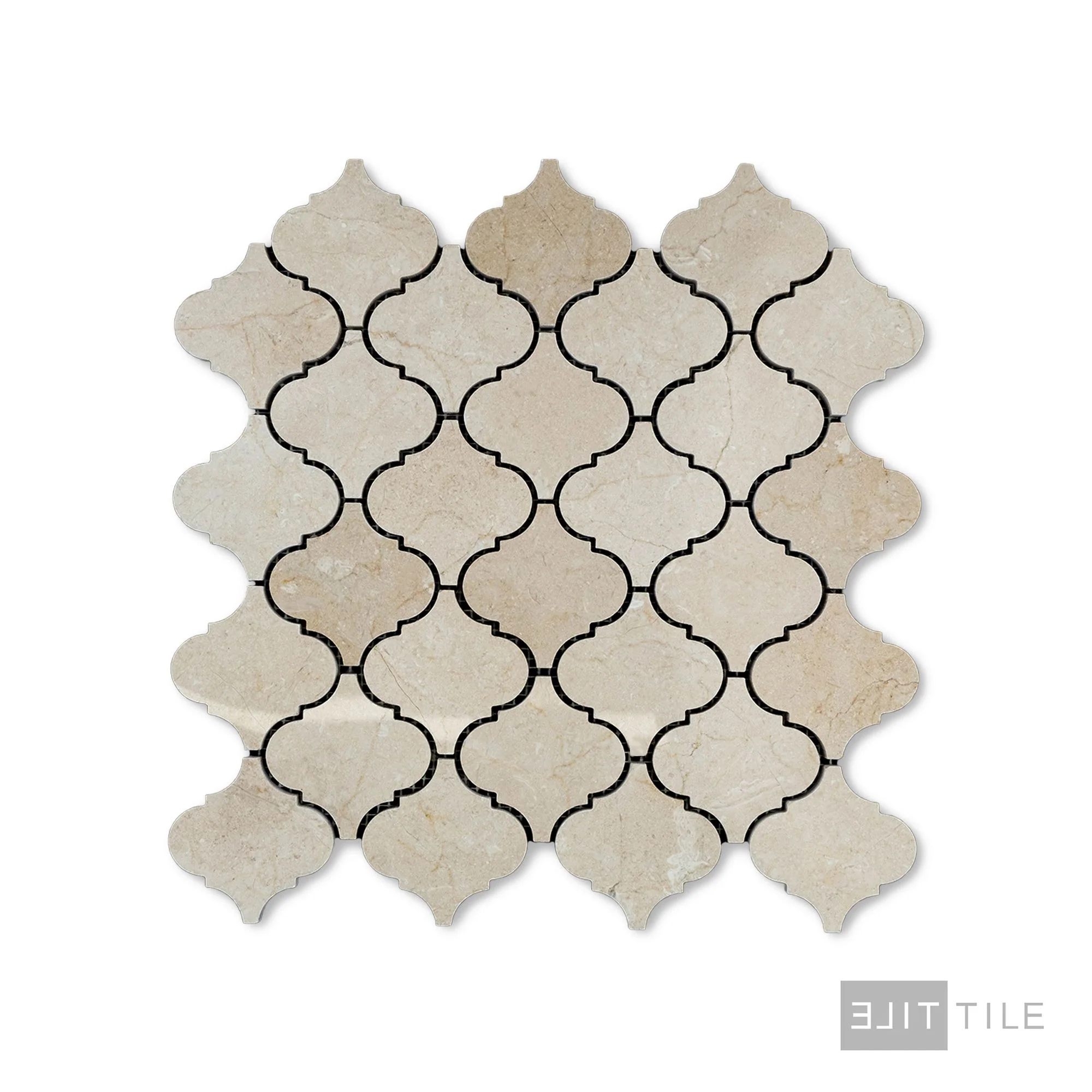Crema Marfil Marble 3" Lantern Polished Mosaic - Image 2
