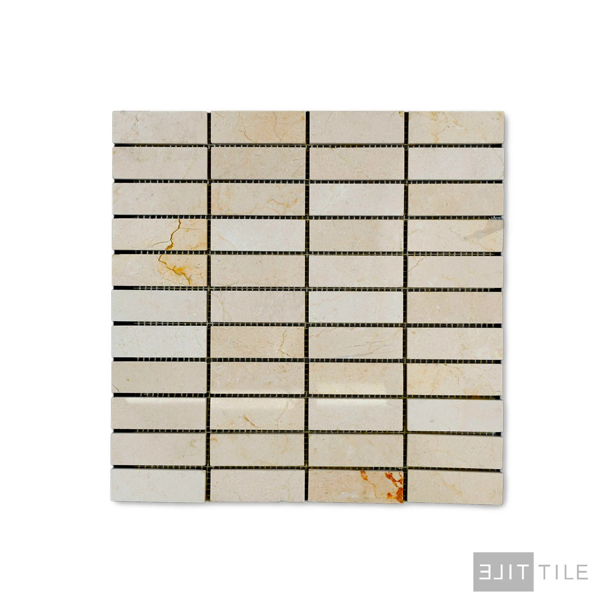 Crema Marfil Marble 1X3 Stacked Polished Mosaic - Image 2