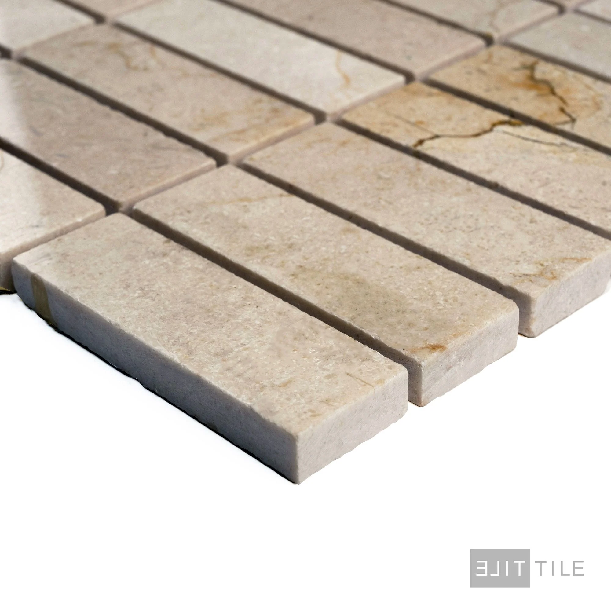 Crema Marfil Marble 1X3 Stacked Polished Mosaic - Image 3